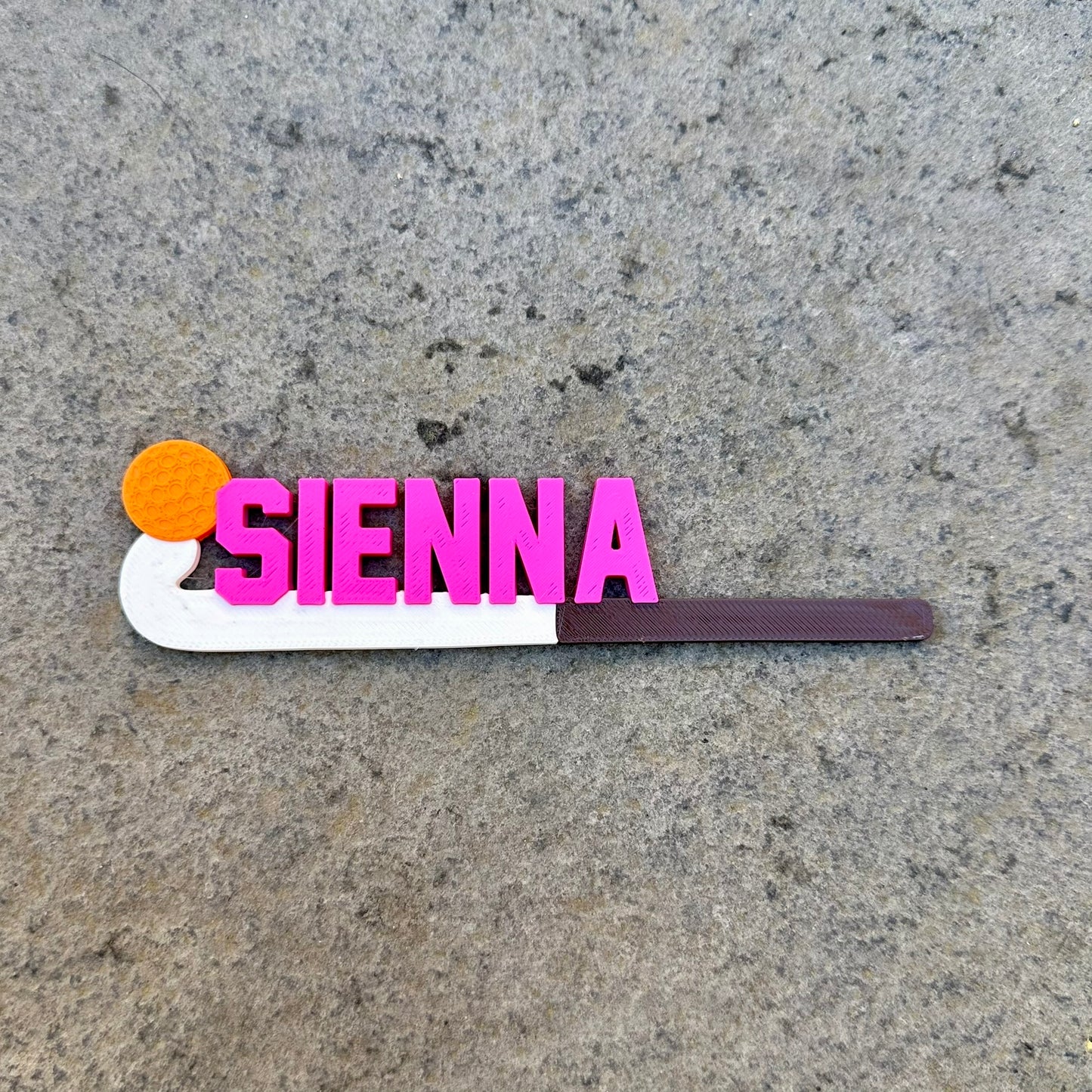 Field Hockey Stick Bookmark - 3D Printed - Personalised - Book Lover - Stocking Stuffer Filler - Christmas Gift - Skates - Skating - Puck