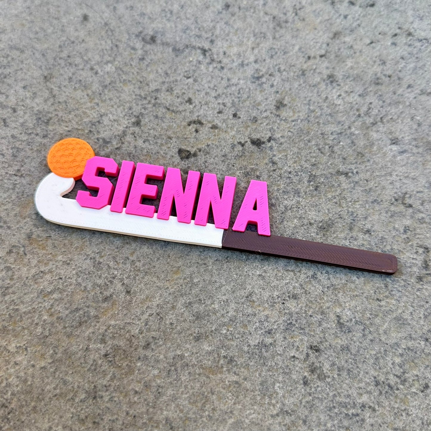 Field Hockey Stick Bookmark - 3D Printed - Personalised - Book Lover - Stocking Stuffer Filler - Christmas Gift - Skates - Skating - Puck
