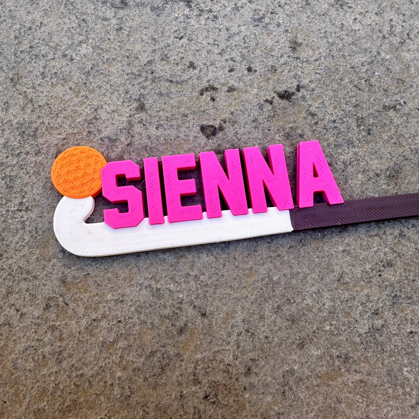 Field Hockey Stick Bookmark - 3D Printed - Personalised - Book Lover - Stocking Stuffer Filler - Christmas Gift - Skates - Skating - Puck