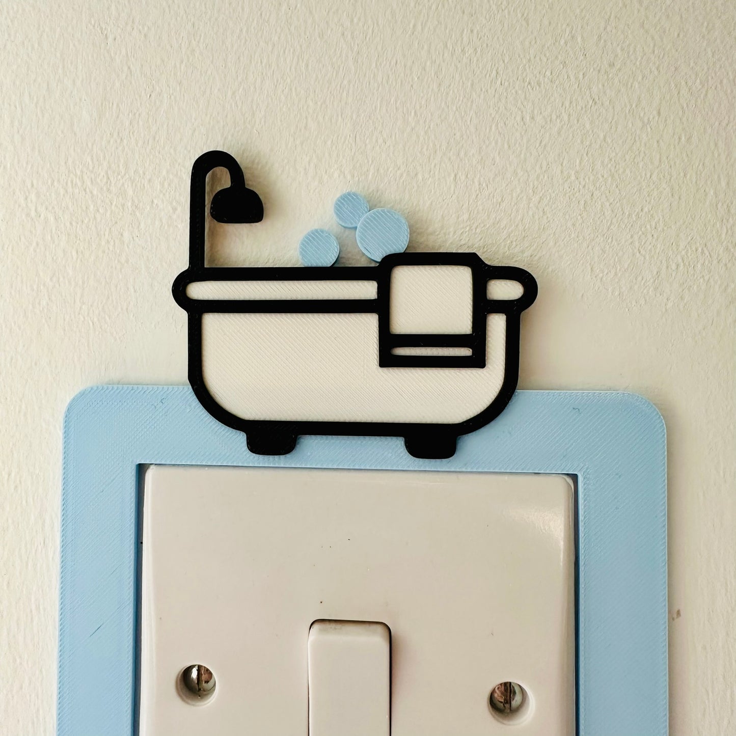 Splish Splash Light Switch Cover: Toilet Ensuite Bathroom Bedroom Home House Decor
