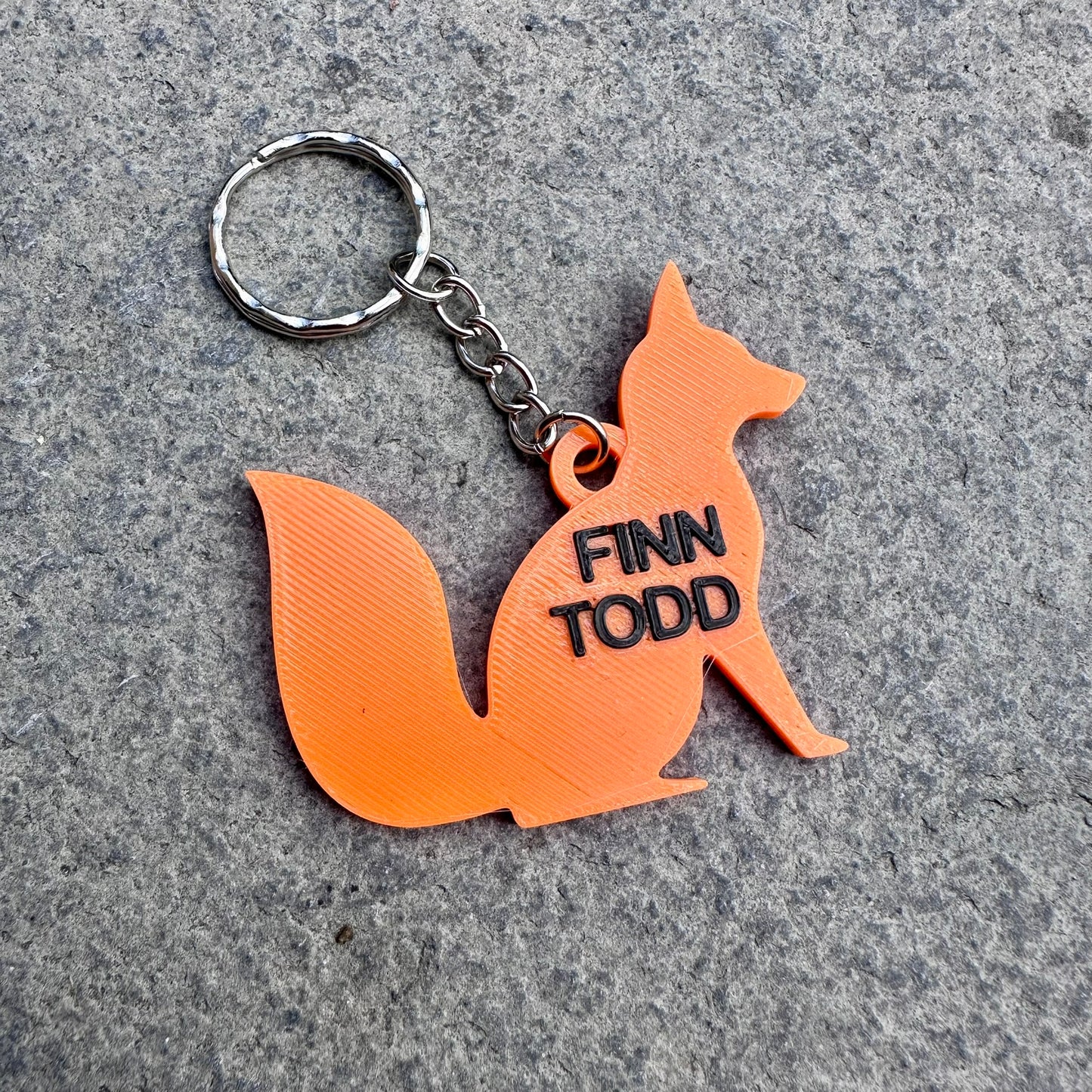 Fox Keyring - Keychain - Personalised 3D Printed - Party Bag Favours - Gifts under 5 pounds - Fun Gift - Stocking Filler - Wildlife - School