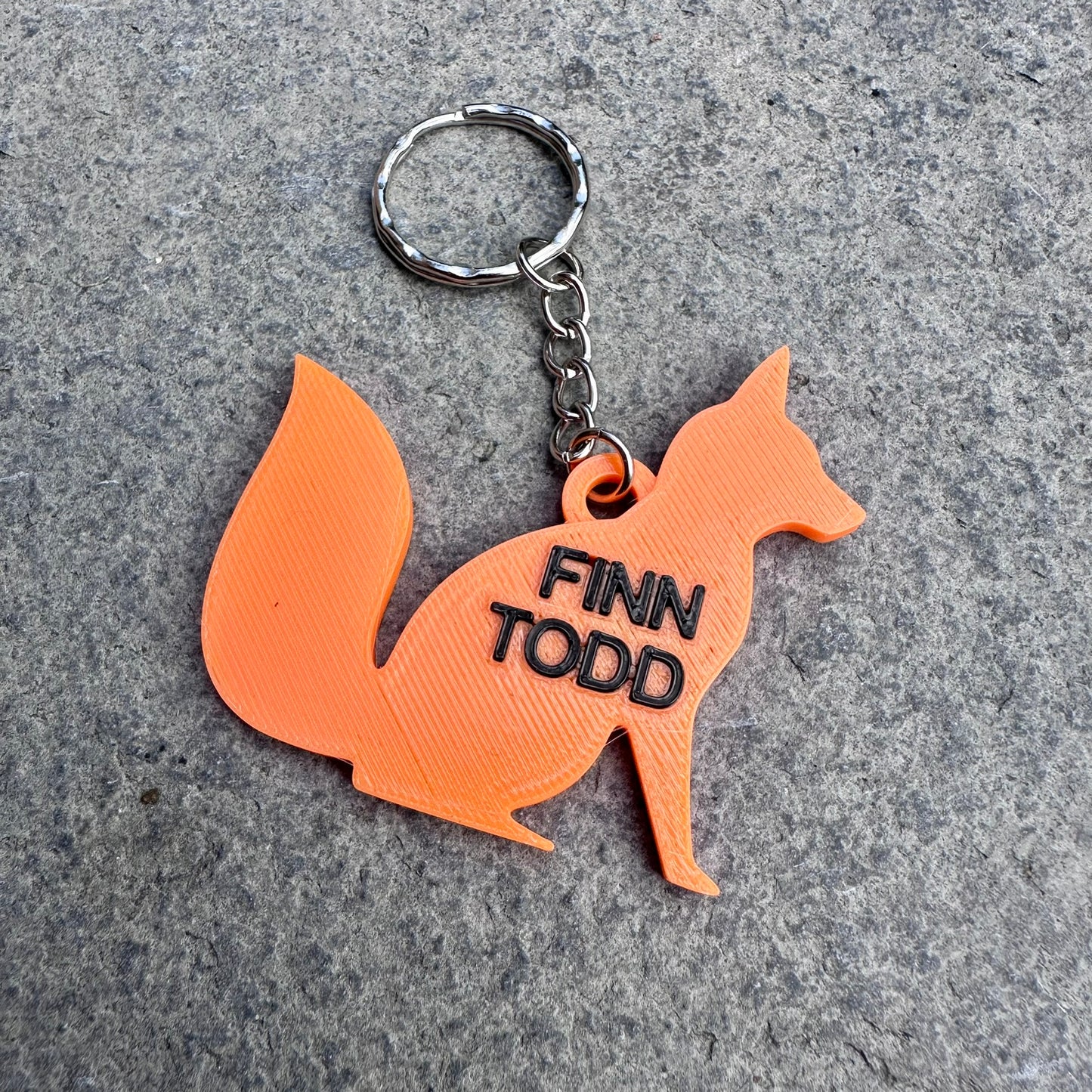 Fox Keyring - Keychain - Personalised 3D Printed - Party Bag Favours - Gifts under 5 pounds - Fun Gift - Stocking Filler - Wildlife - School