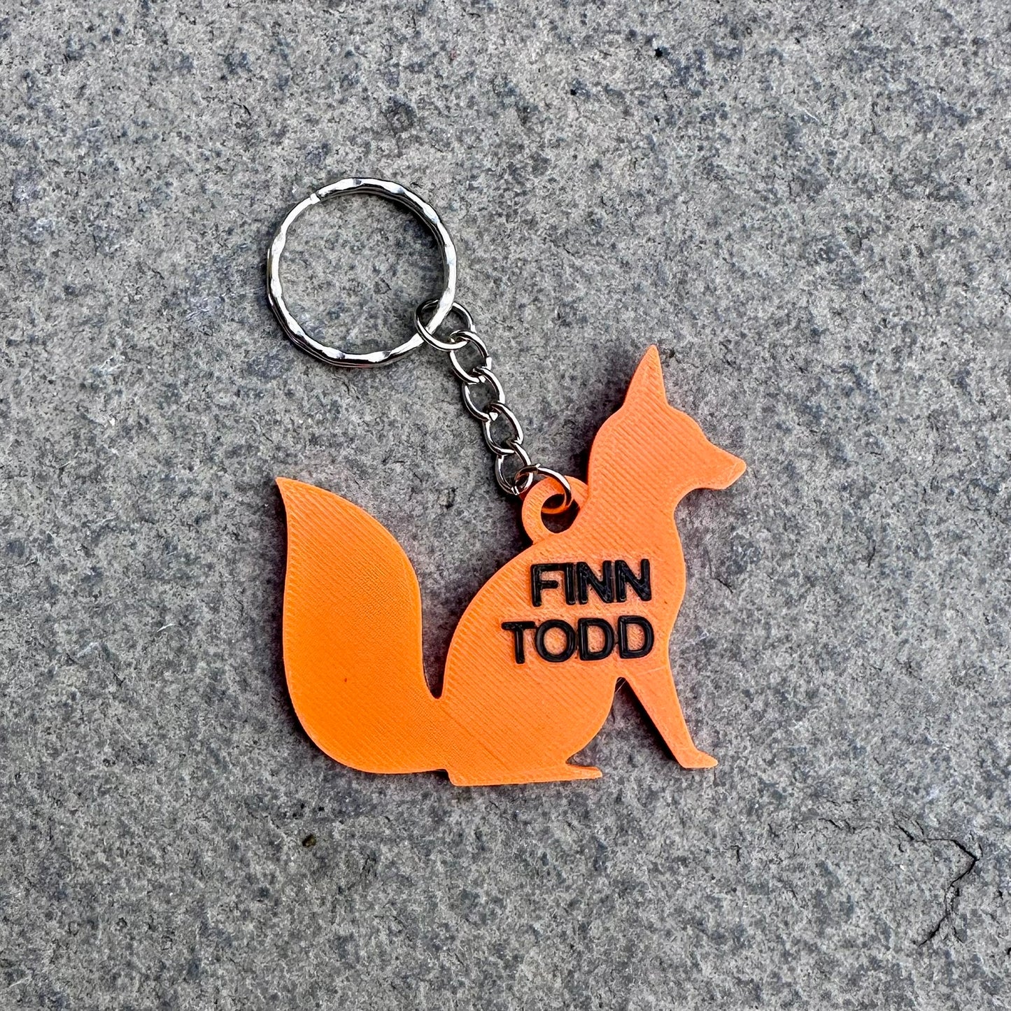 Fox Keyring - Keychain - Personalised 3D Printed - Party Bag Favours - Gifts under 5 pounds - Fun Gift - Stocking Filler - Wildlife - School