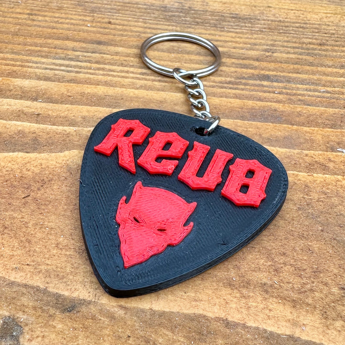 Plectrum Keyring - Keychain - Personalised 3D Printed - Fun Gift - Stocking Filler - Guitar - Guitarist - Music - Musician - Teacher