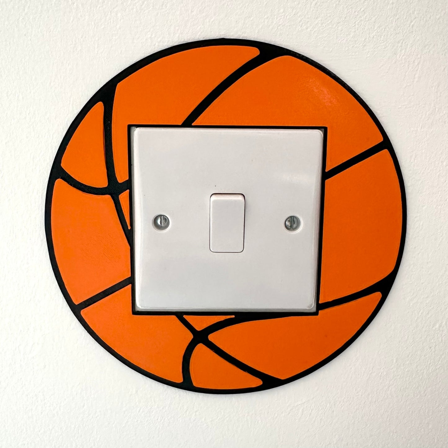 Basketball Light Switch Surround Cover - 3D Printed - Bedroom Decor - Sports Room - Home - Room Decor - Sportsman - Sports Man - Slam Dunk
