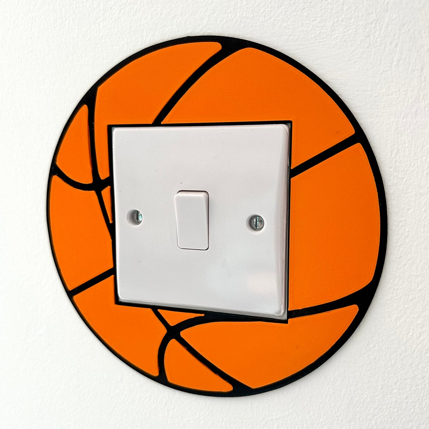 Basketball Light Switch Surround Cover - 3D Printed - Bedroom Decor - Sports Room - Home - Room Decor - Sportsman - Sports Man - Slam Dunk