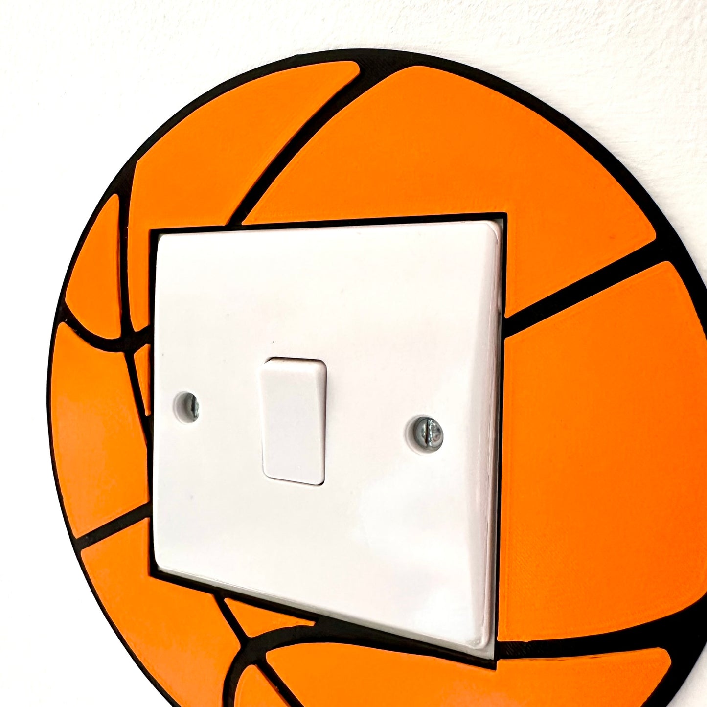 Basketball Light Switch Surround Cover - 3D Printed - Bedroom Decor - Sports Room - Home - Room Decor - Sportsman - Sports Man - Slam Dunk