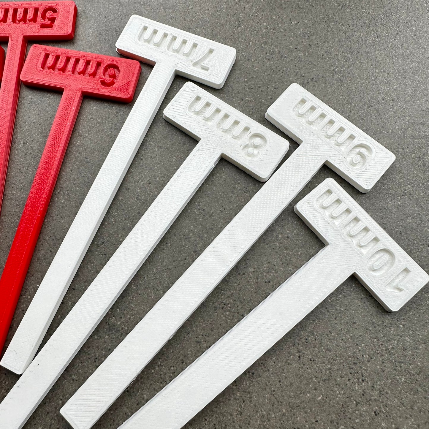 T-Spacers for bookbinding cradle (Metric Full Set) - 3D Printed - Book Lover - Bookbinding Binding - Book Making - Gauges and Straightedges
