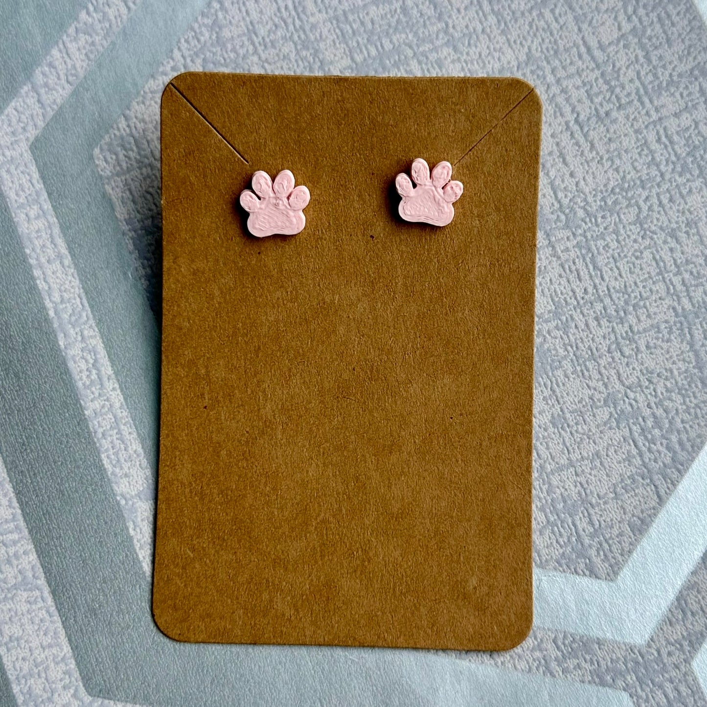 Paws Stud Earrings - 3D Printed - Jewellery - Under 5 Pounds - Small Gifts - Earrings - Cute - Letterbox Gifts - Cat -Dog - Kitten - Puppy