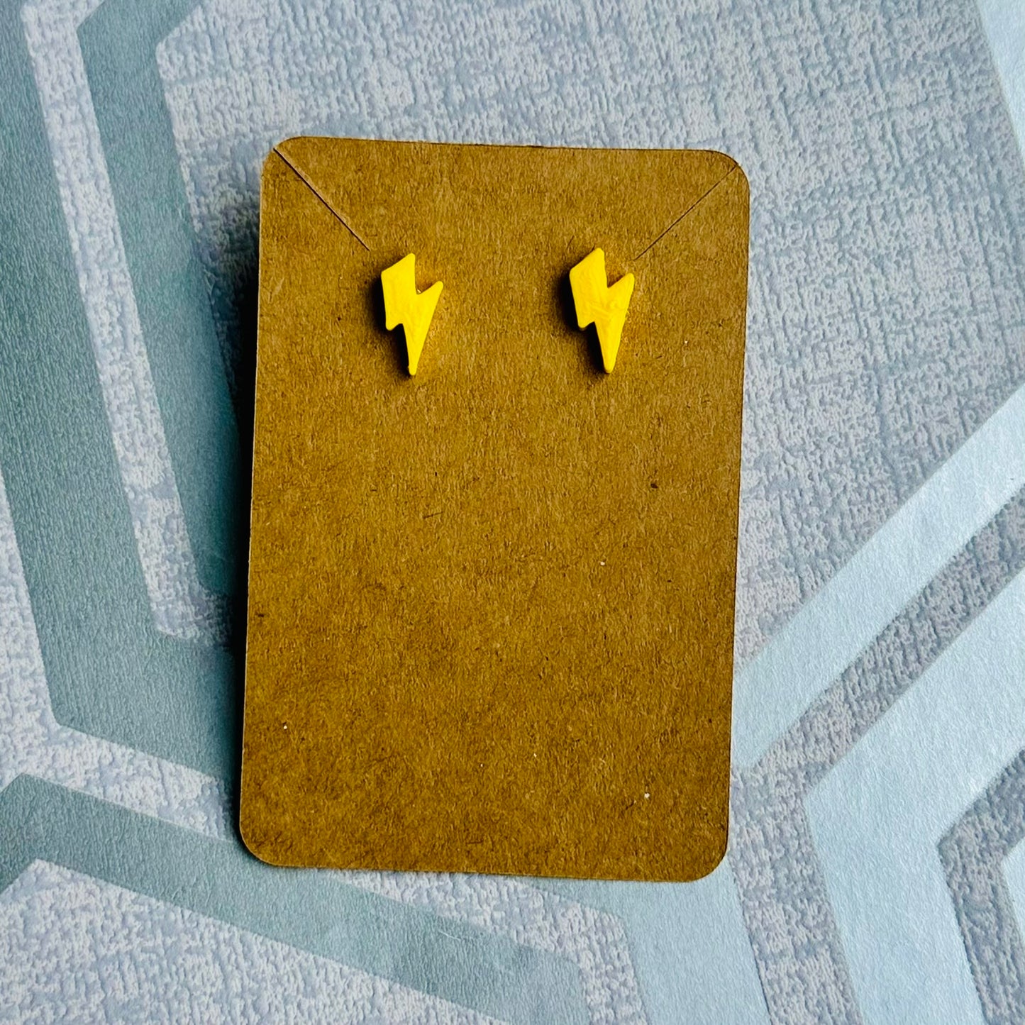 Lightning Bolt Stud Earrings - 3D Printed - Jewellery - Under 5 Pounds - Small Gifts - Earrings - Cute - Letterbox Gifts - Accessories