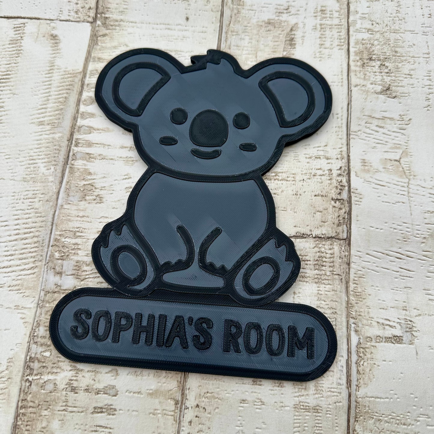 Koala Door plaque - Personalised - Door Sign - Name - Rainforest Animal - Door Hanger - Children's Bedroom - Nursery - Home Decor - Kawaii