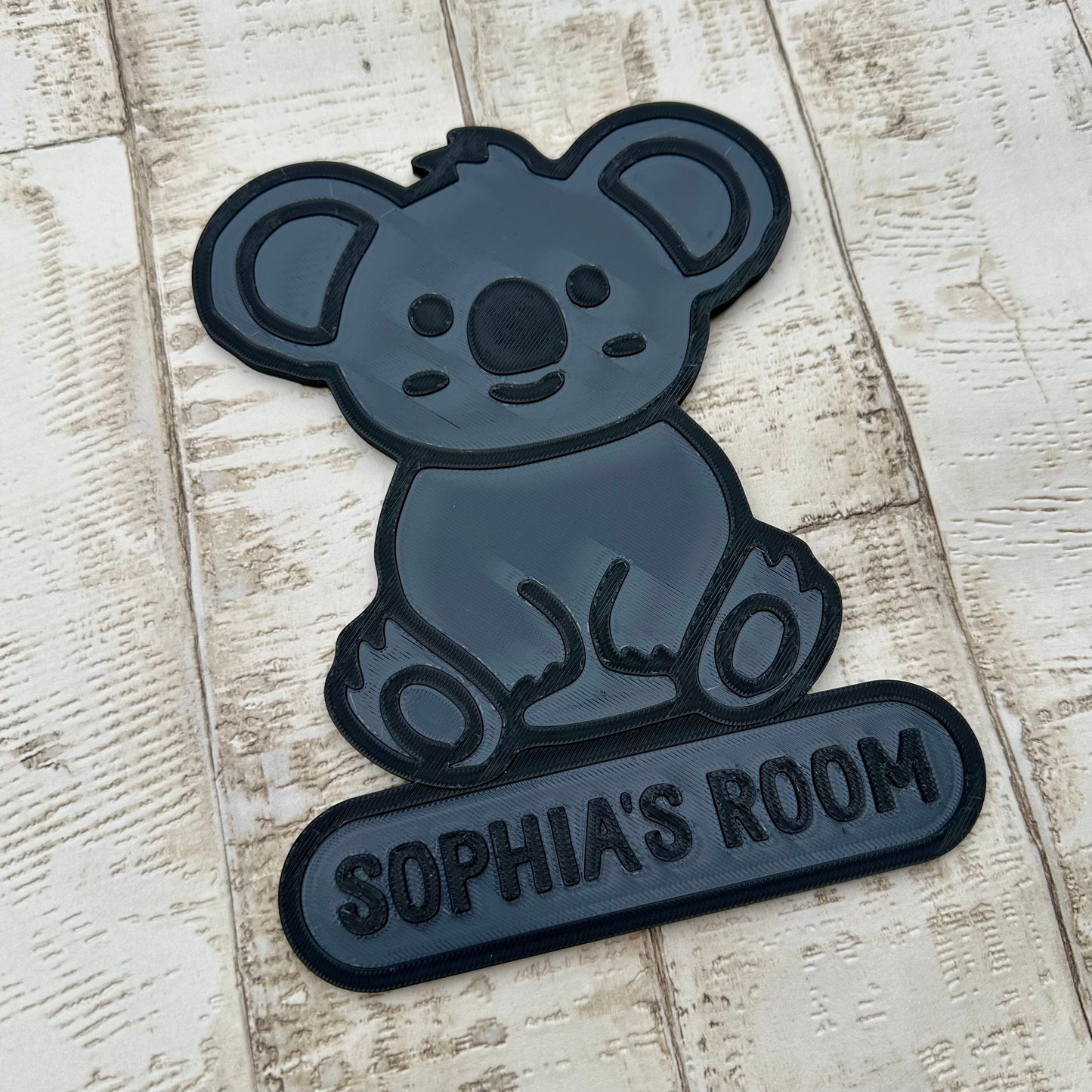 Koala Door plaque - Personalised - Door Sign - Name - Rainforest Animal - Door Hanger - Children's Bedroom - Nursery - Home Decor - Kawaii