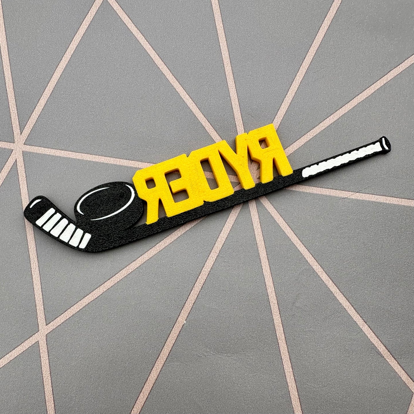 Ice Hockey Stick Bookmark - 3D Printed - Personalised - Book Lover - Stocking Stuffer Filler - Christmas Gift - Ice Skates Rink - Puck