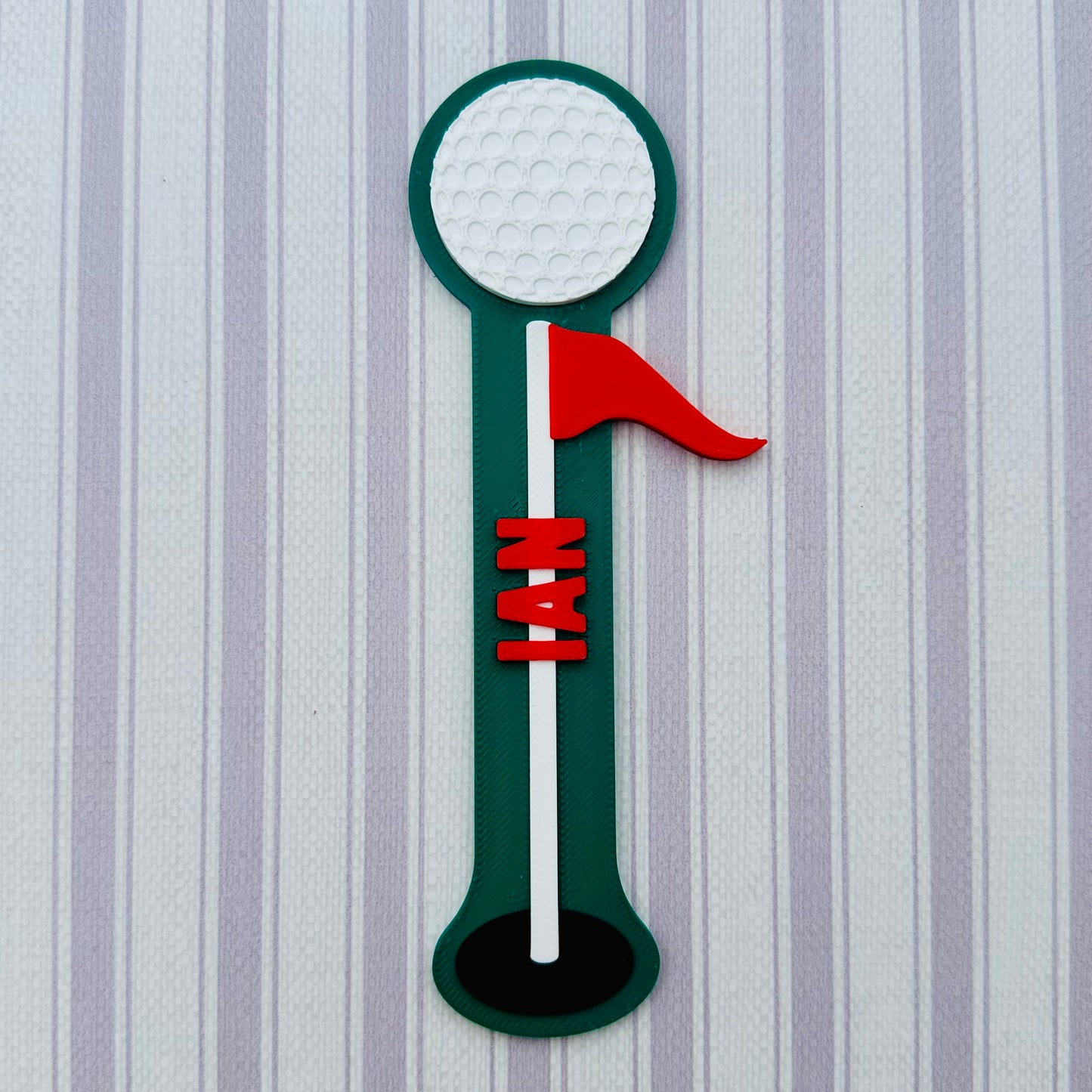 Golf Bookmark - 3D Printed - Personalised - Book Lover - Stocking Stuffer Filler - Christmas Gift - Putt - Golfer - Hobby - Sport