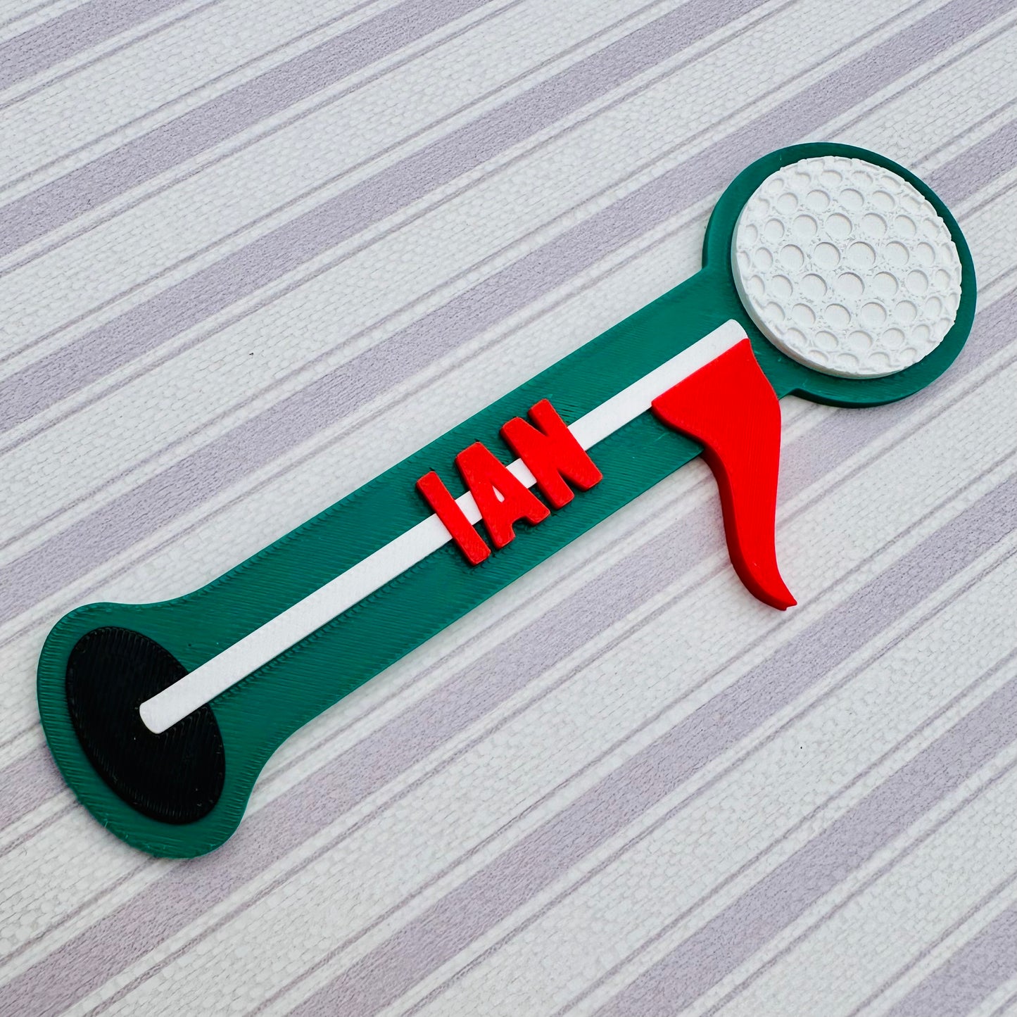 Golf Bookmark - 3D Printed - Personalised - Book Lover - Stocking Stuffer Filler - Christmas Gift - Putt - Golfer - Hobby - Sport