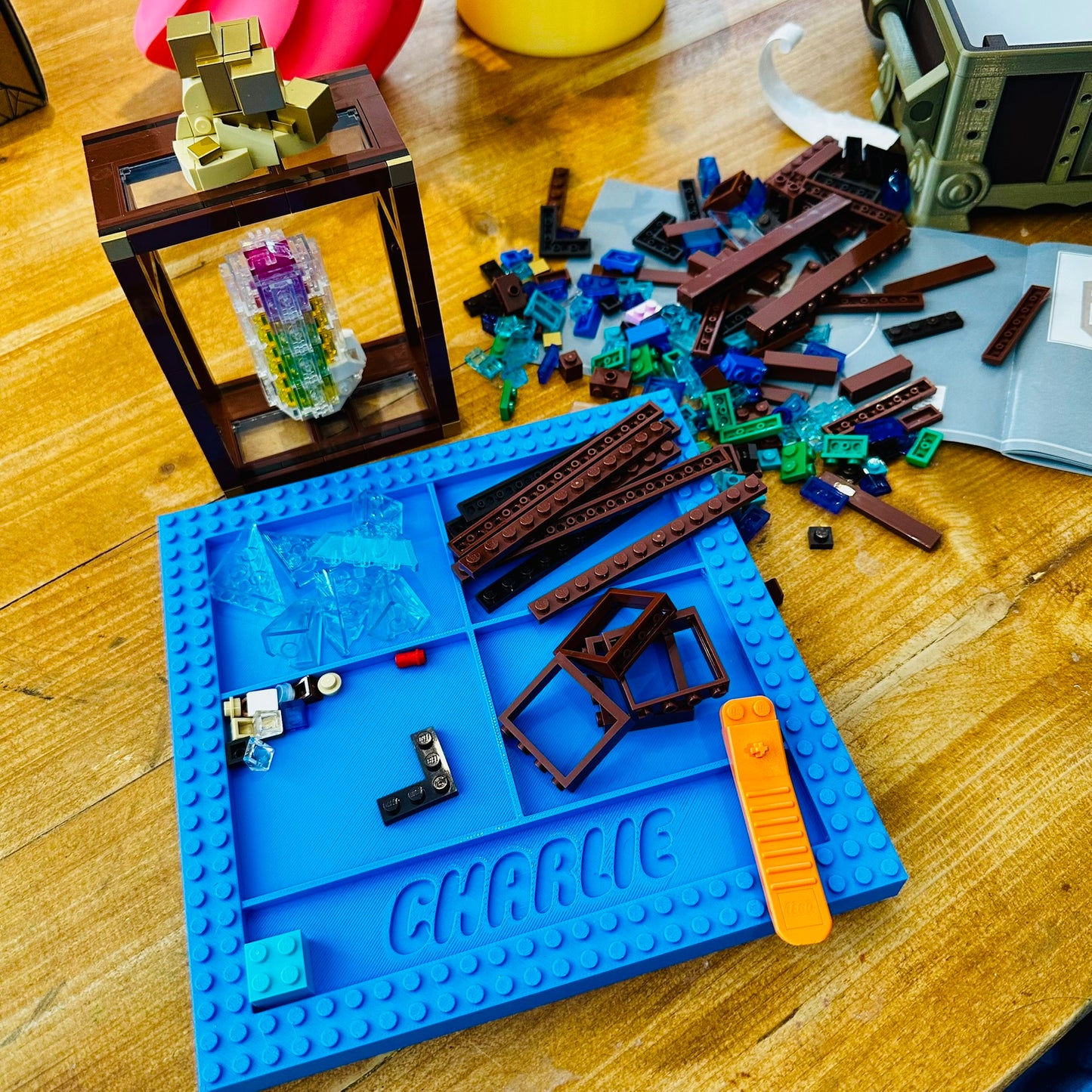 Personalised Building Brick Sorting Tray - Lego Inspired - Custom Brick Organiser - Kids Construction Toy Tray - Gift for Young Builders - 3D Printed
