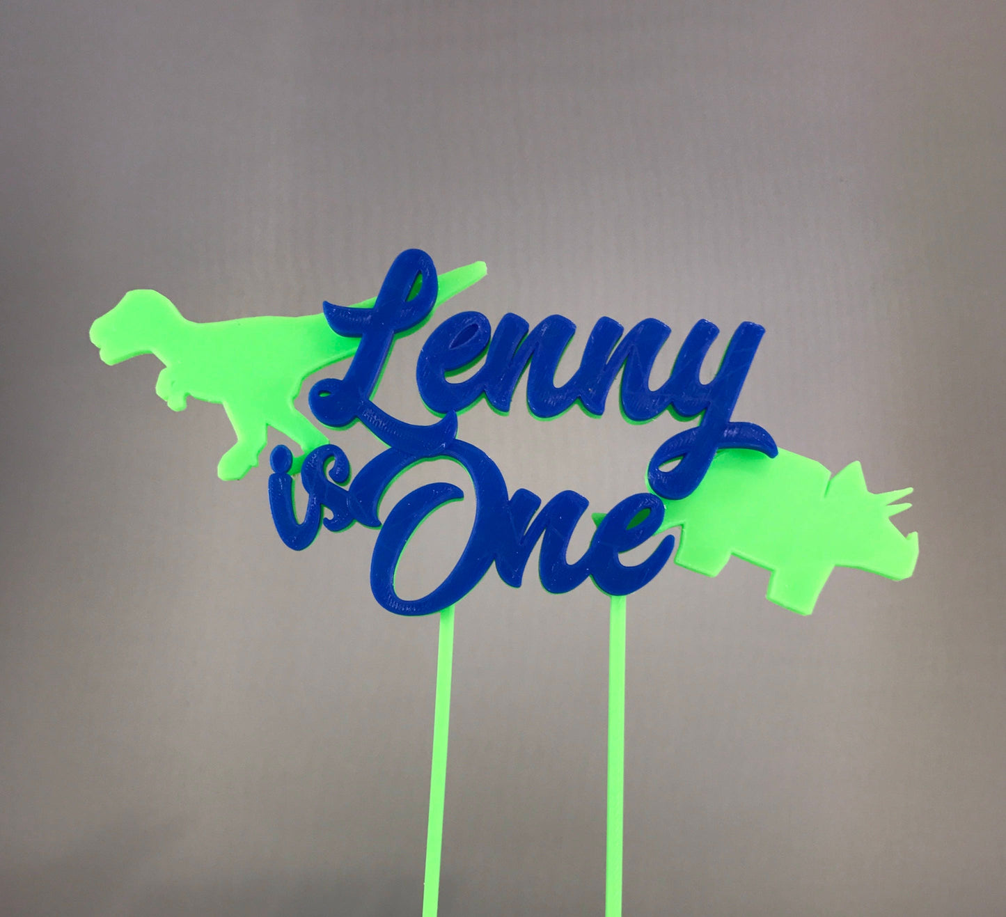 Dinosaur 3D Printed Cake Topper - Personalised - Dinosaur lover - Cake Decorations - Party Decorations - boys - girls - Trex - Triceratops
