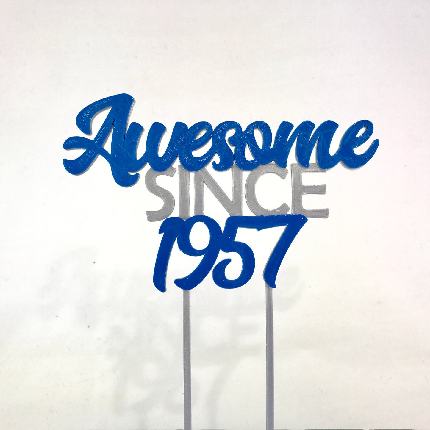Awesome since 1962 - Birthday Cake Topper - *ANY YEAR* 60th/18th/21st/30th/40th/50th/70th - Personalised - Cake Decorations - Party Supplies