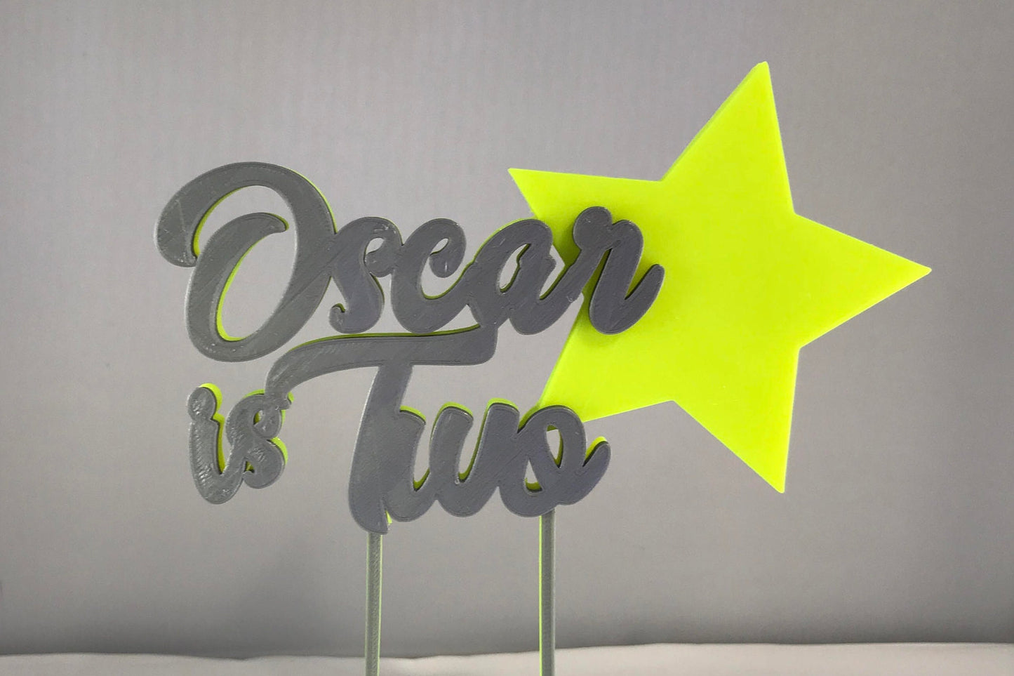 Cake Topper Personalised 3D Printed - Cake Decorations - Birthday - Party Supplies - Star - Heart - Girls - Boys