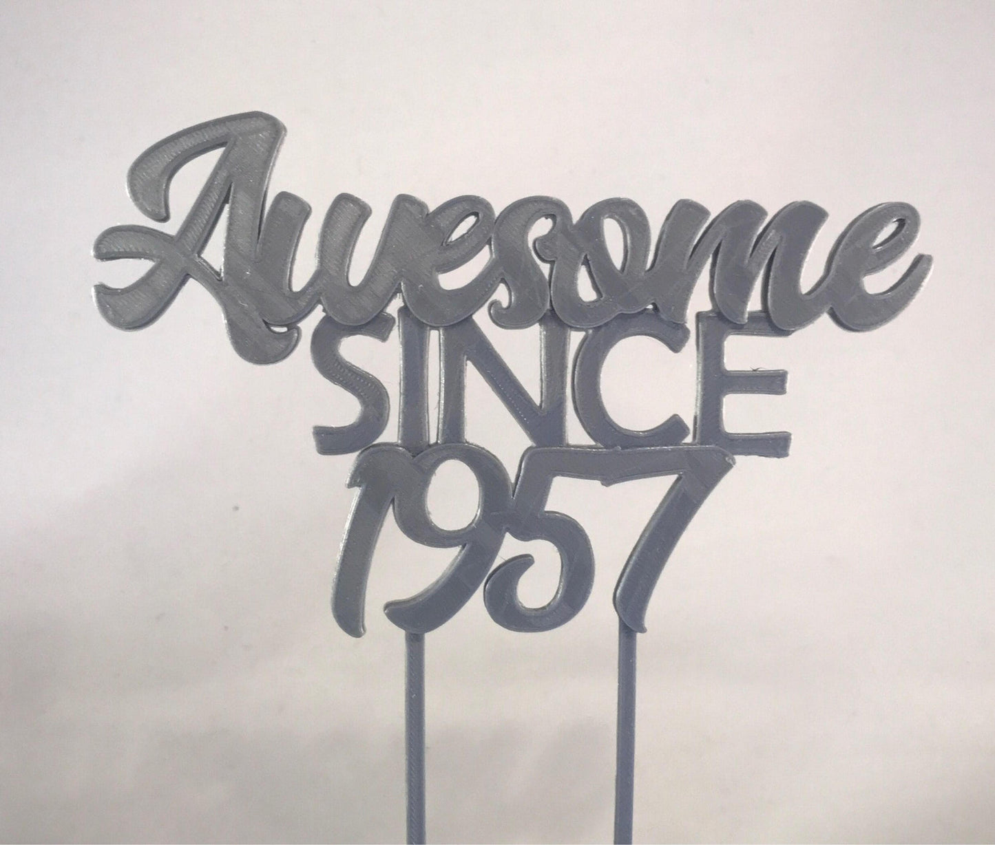 Awesome since 1977 - Birthday Cake Topper - 18th/21st/30th/40th/50th/60th/70th - Fully Personalised - Cake Decorations - Party Supplies