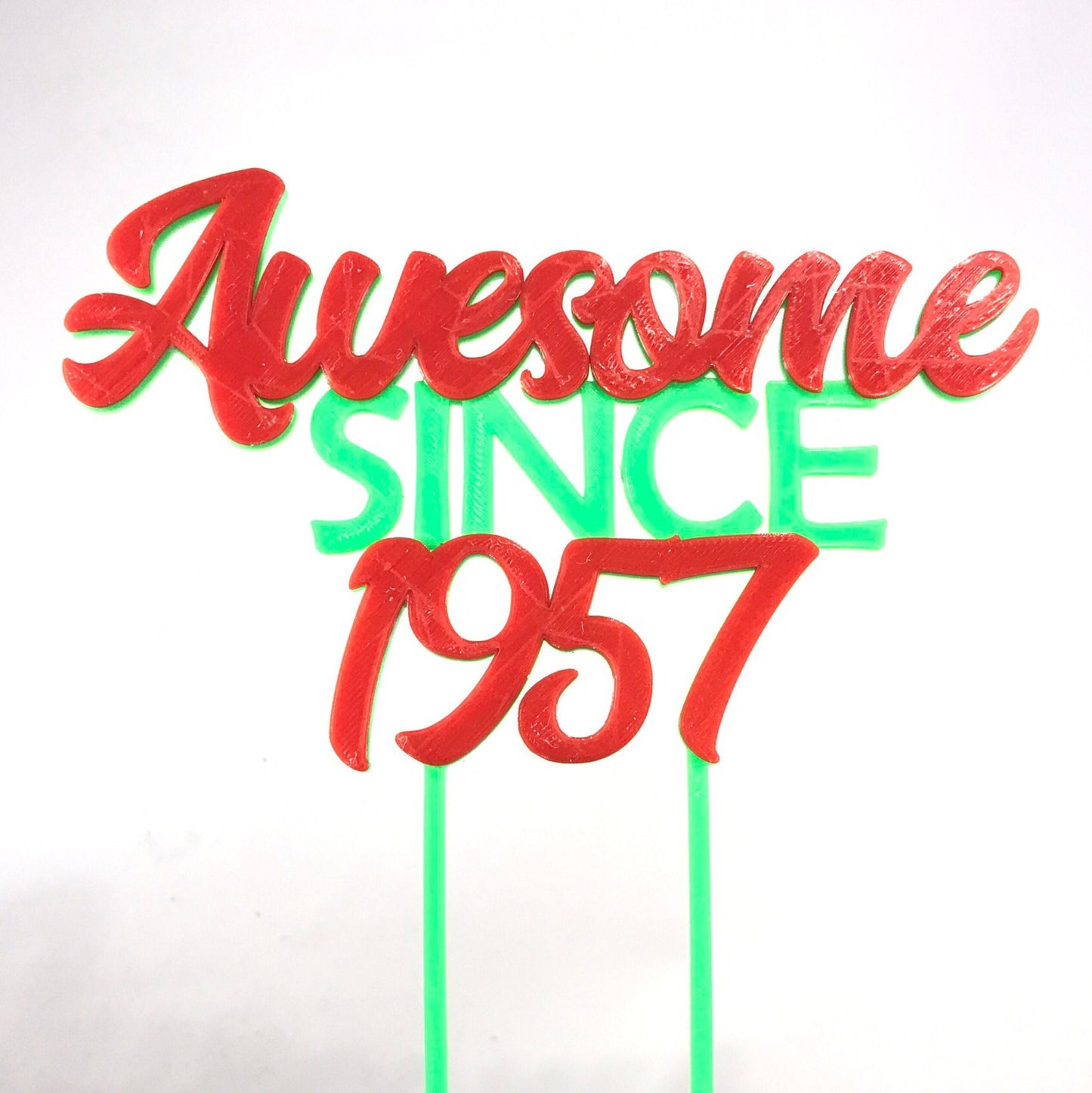 Awesome since 1962 - Birthday Cake Topper - *ANY YEAR* 60th/18th/21st/30th/40th/50th/70th - Personalised - Cake Decorations - Party Supplies