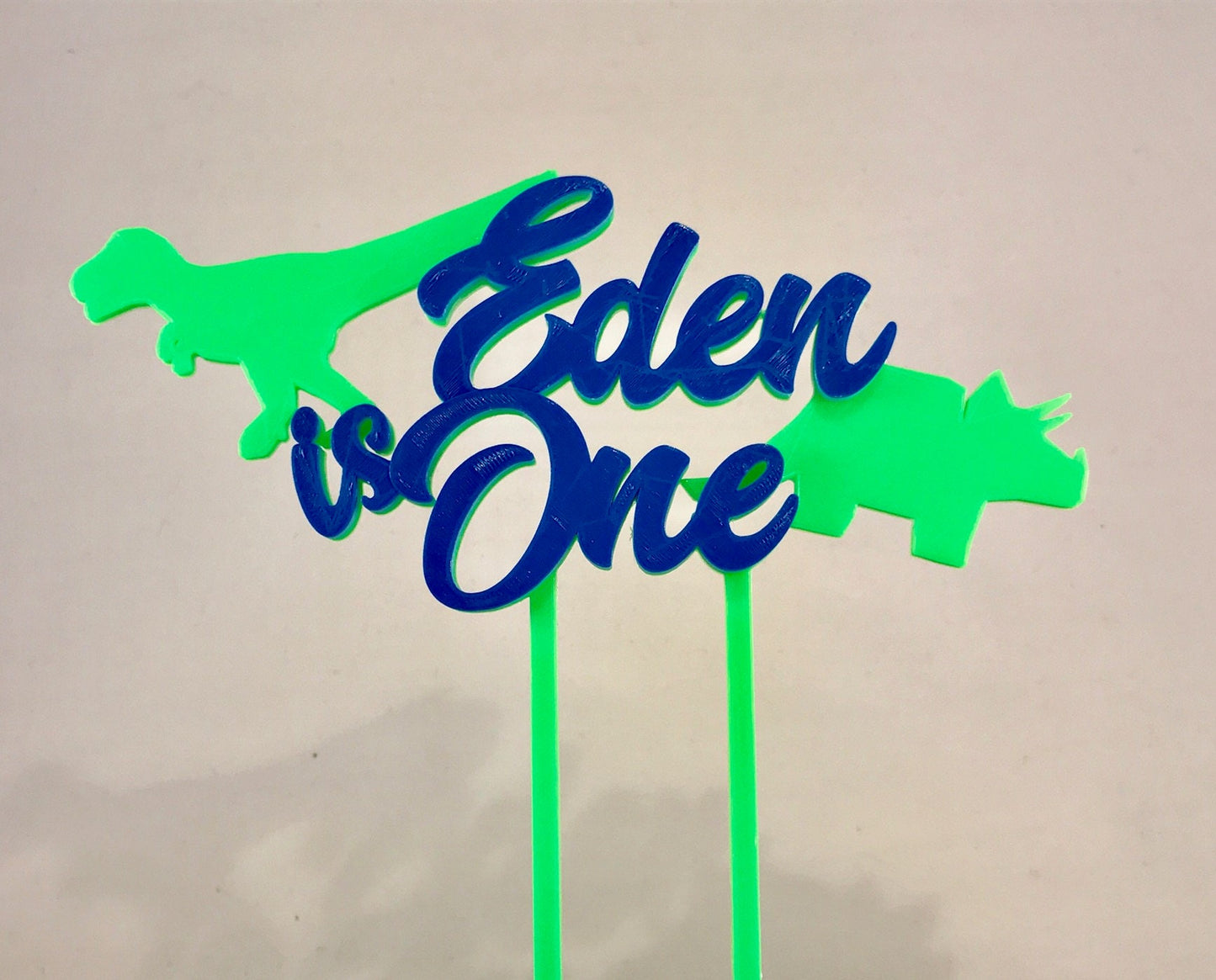 Dinosaur 3D Printed Cake Topper - Personalised - Dinosaur lover - Cake Decorations - Party Decorations - boys - girls - Trex - Triceratops