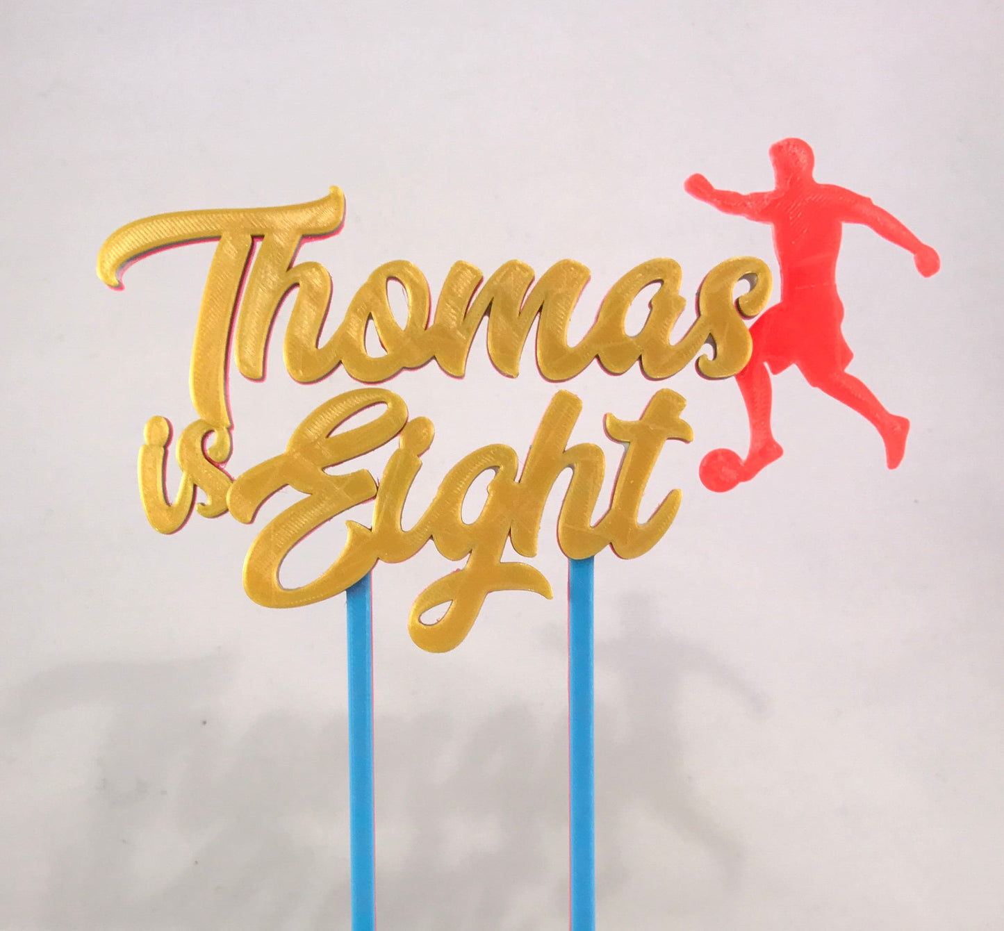 Football Cake Topper - Birthday - Football Fan - Personalised - Cake Decorations - Party Supplies - Footballer
