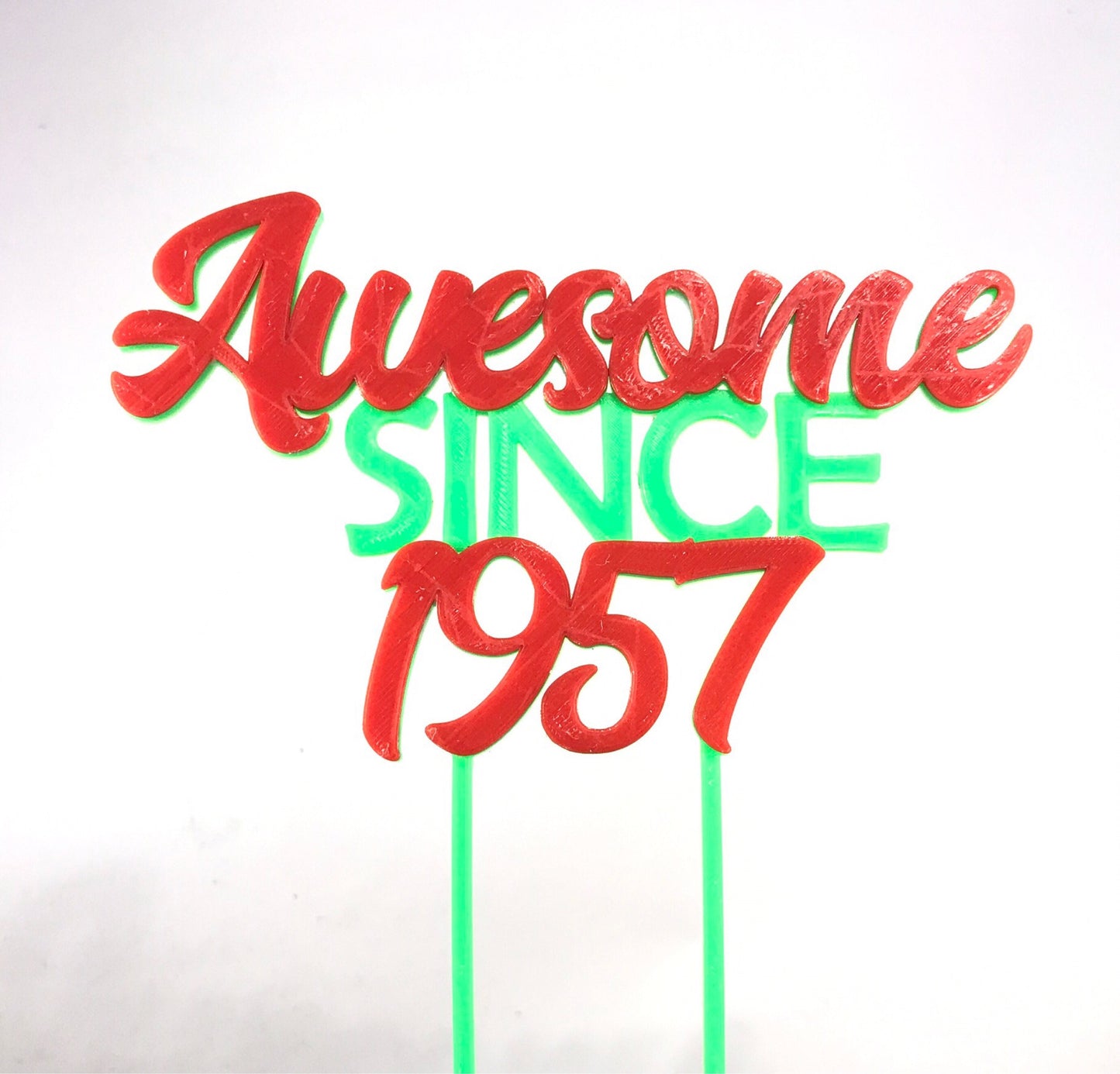 Awesome since 1977 - Birthday Cake Topper - 18th/21st/30th/40th/50th/60th/70th - Fully Personalised - Cake Decorations - Party Supplies
