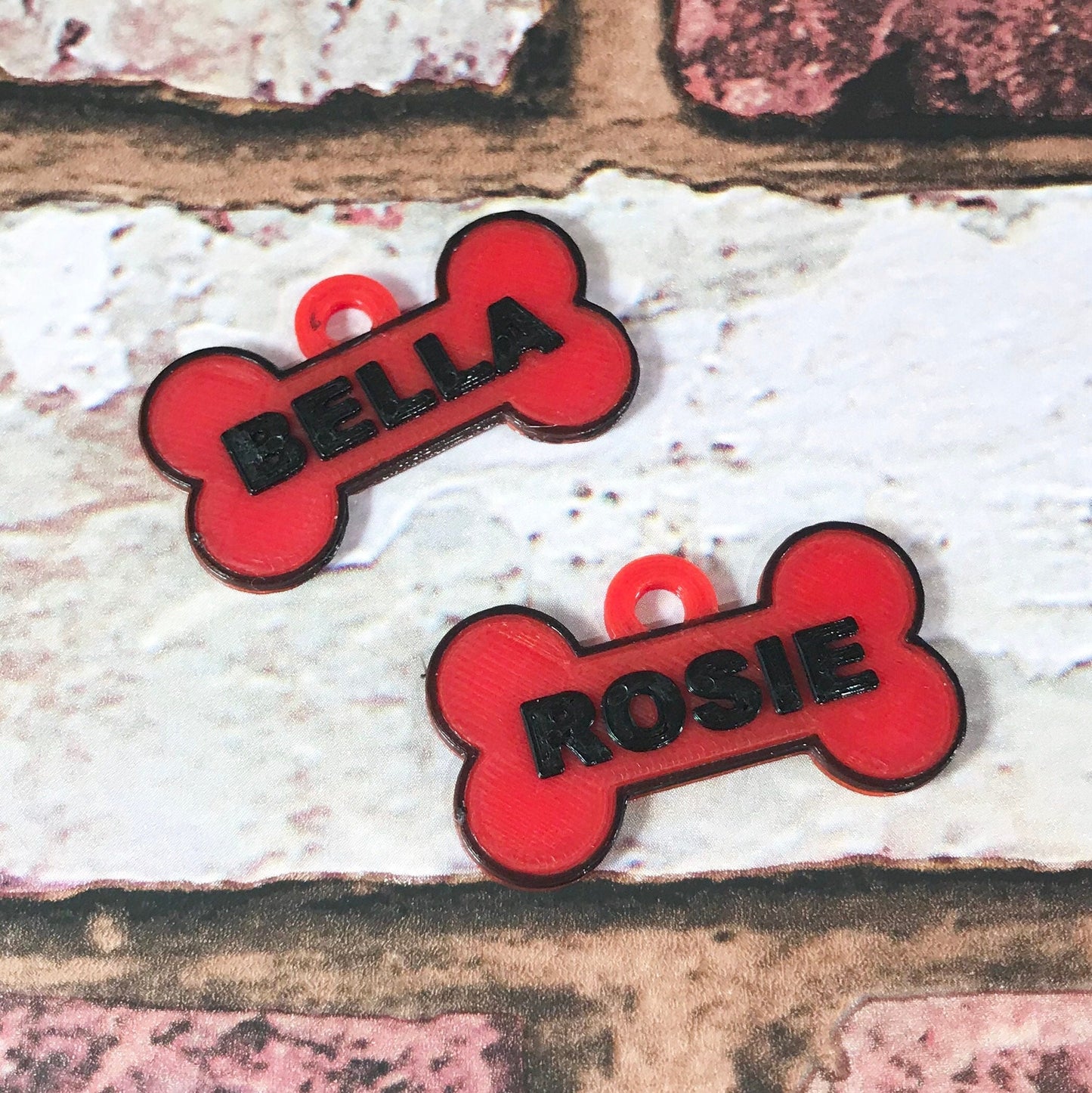 Dog Tag Pet ID - Dog Collar ID Tag - 3D Printed - Personalised Pet ID Tag for Cat or Small Dog