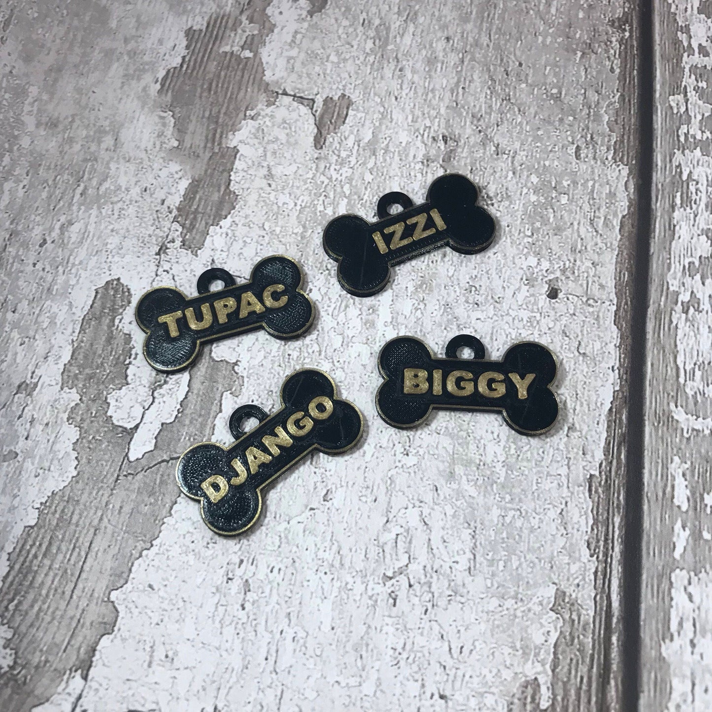 Dog Tag Pet ID - Dog Collar ID Tag - 3D Printed - Personalised Pet ID Tag for Cat or Small Dog