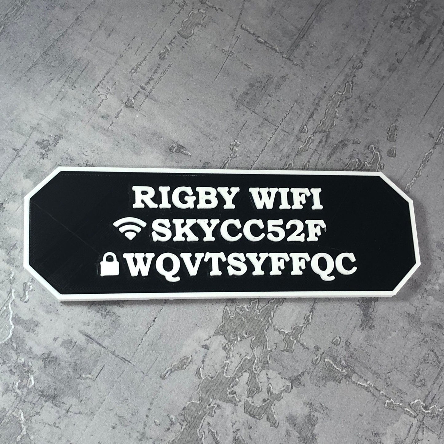 Wifi Password Sign 3D Printed - Guest Room - Visitors - Internet Sign - Be Our Guest - Enjoy your stay - Home Decor Business Work