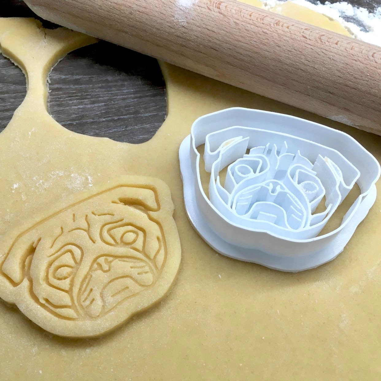 Dog Pug - Cookie Cutter - Cute Cutter - Biscuit - Fondant - Clay cutter - Dough - One of a kind