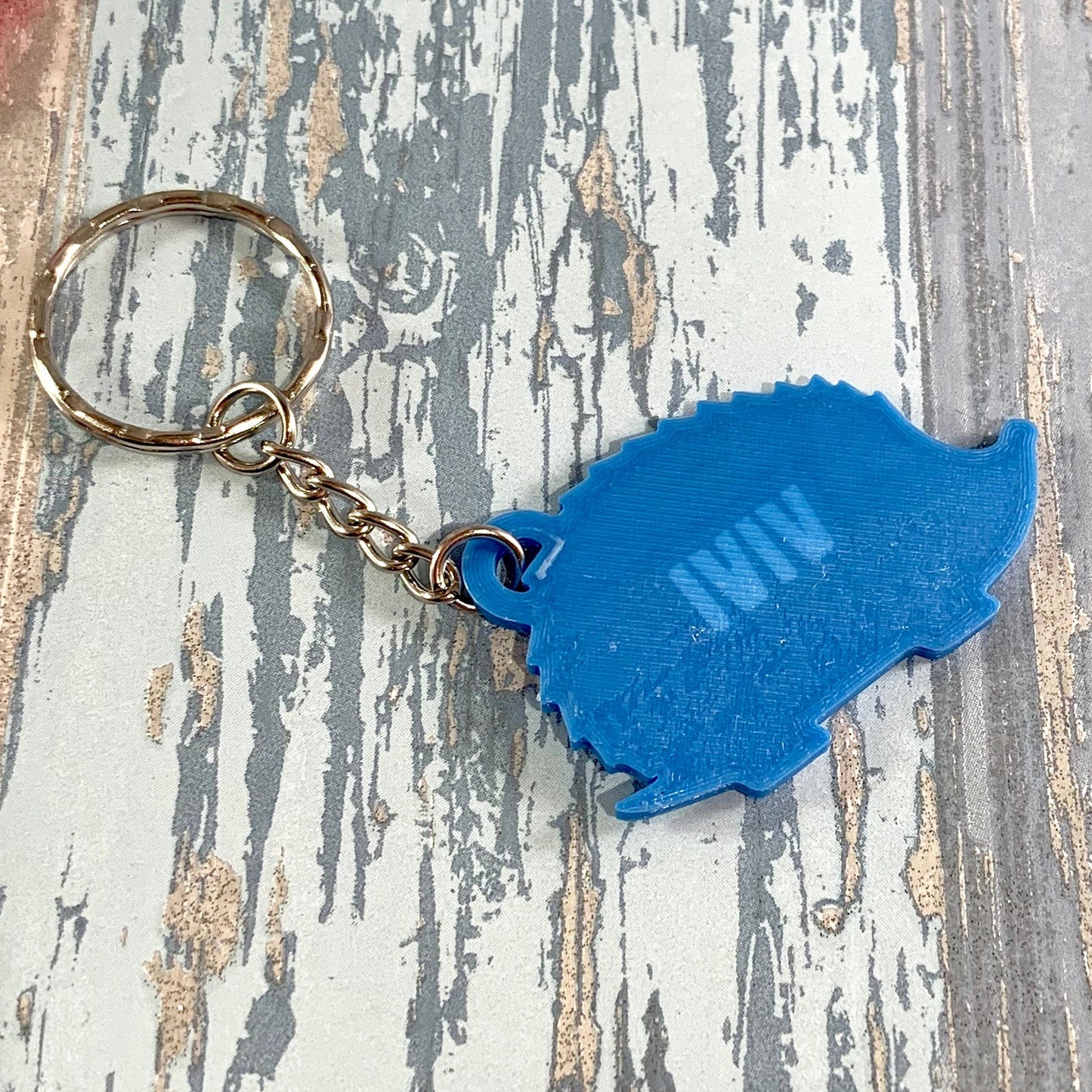 Hedgehog Keyring - Keychain - Personalised 3D Printed - Party Bag Favours - Gifts under 5 pounds - Fun Gift - Stocking Filler