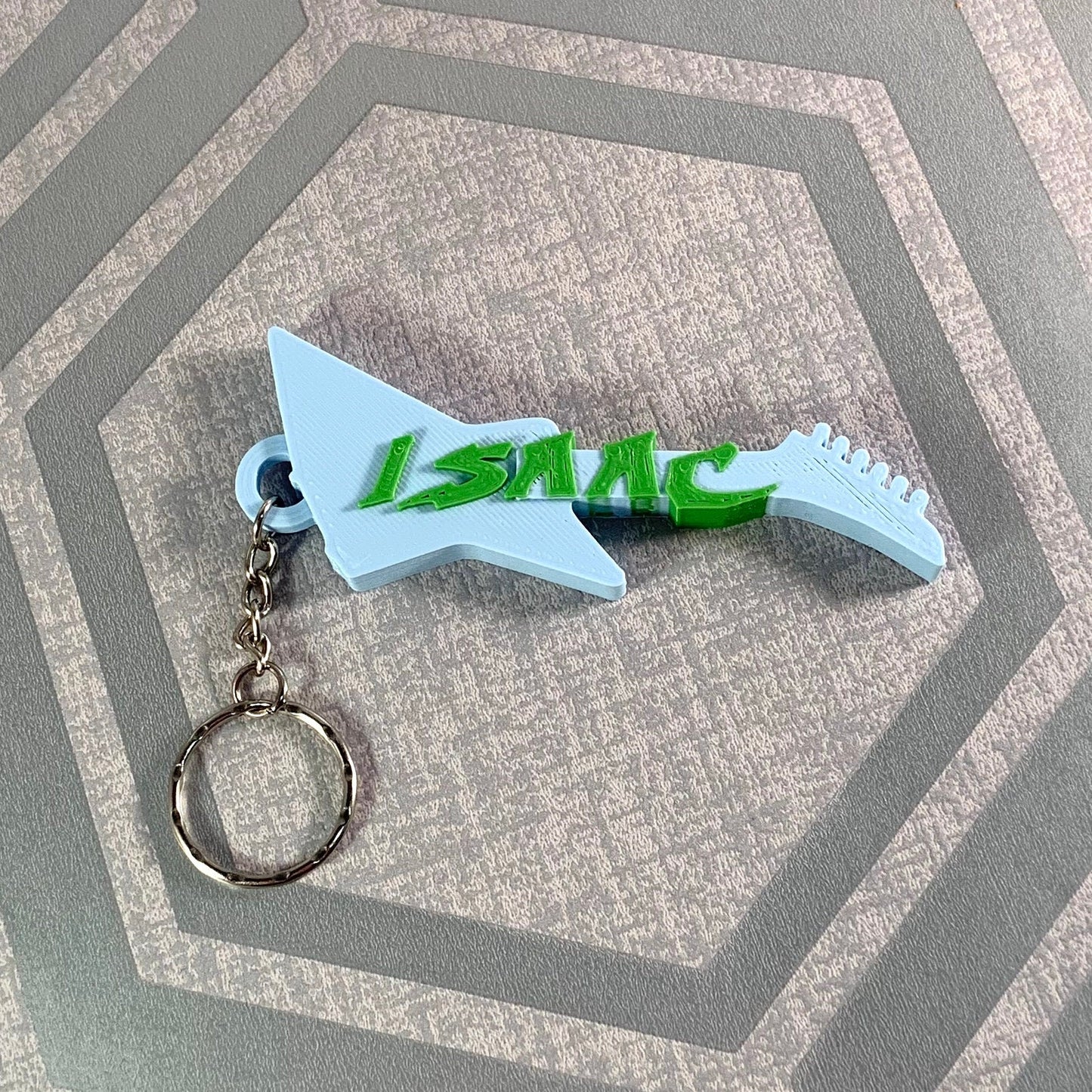 Guitar Keychain/Keyring - EXP Style - 3D Printed - Personalised - Personalized - Party Bag Fillers - Name Tags - Book Bag - Under 5 Pounds