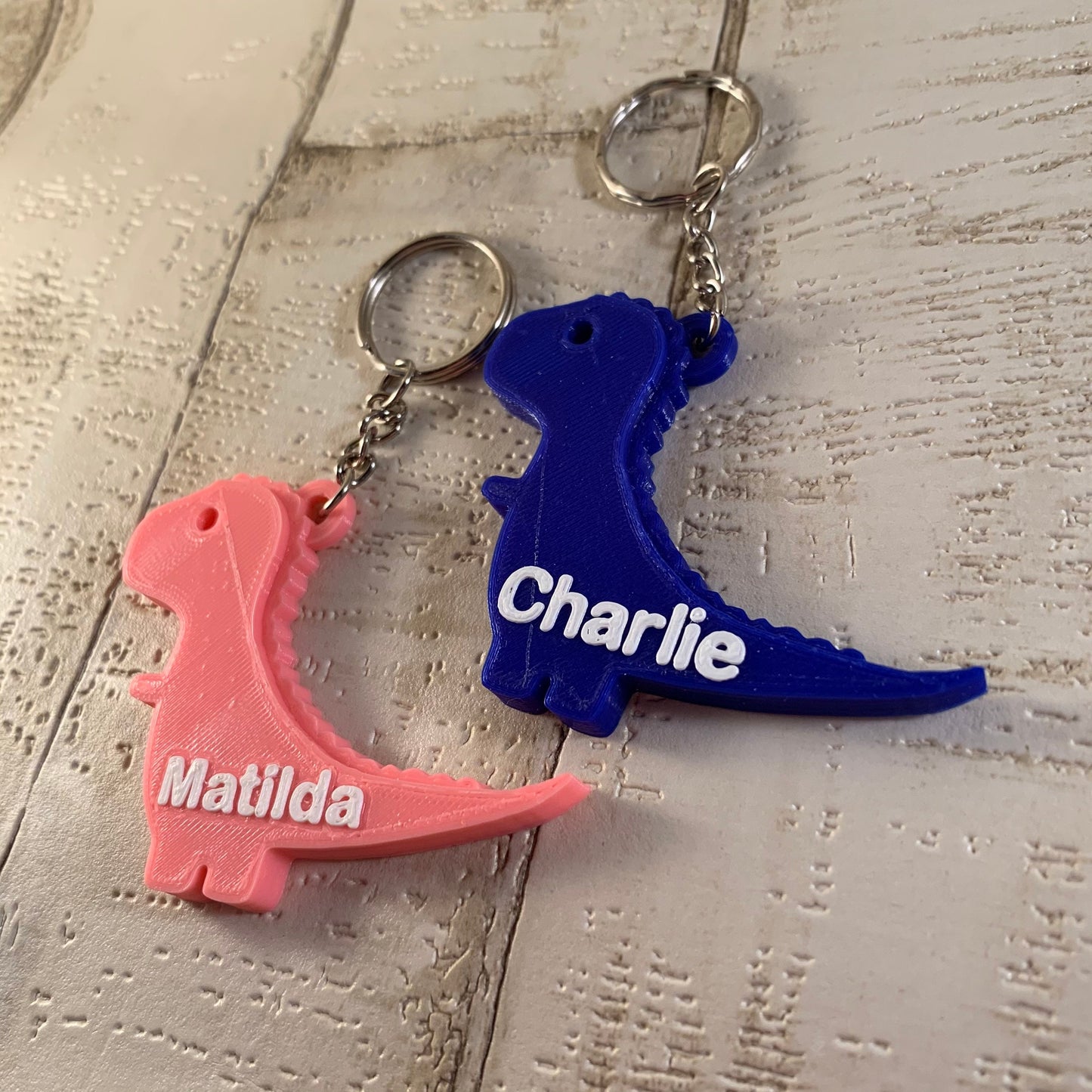 Dinosaur Trex Keyring - Keychain - Personalised 3D Printed - Party Bag Fillers - School Bag - Birthday - Small Gifts - Under 5 Pound