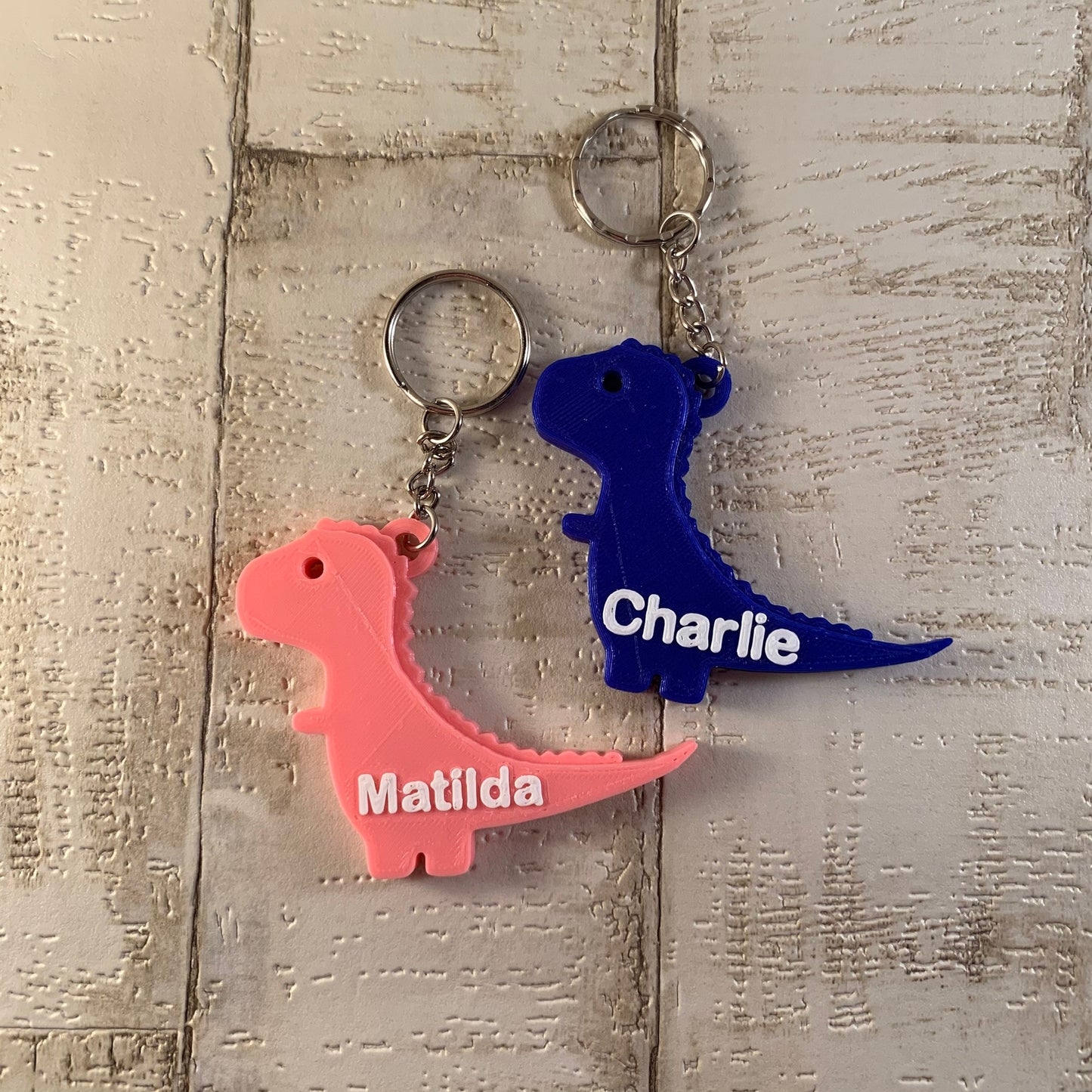 Dinosaur Trex Keyring - Keychain - Personalised 3D Printed - Party Bag Fillers - School Bag - Birthday - Small Gifts - Under 5 Pound