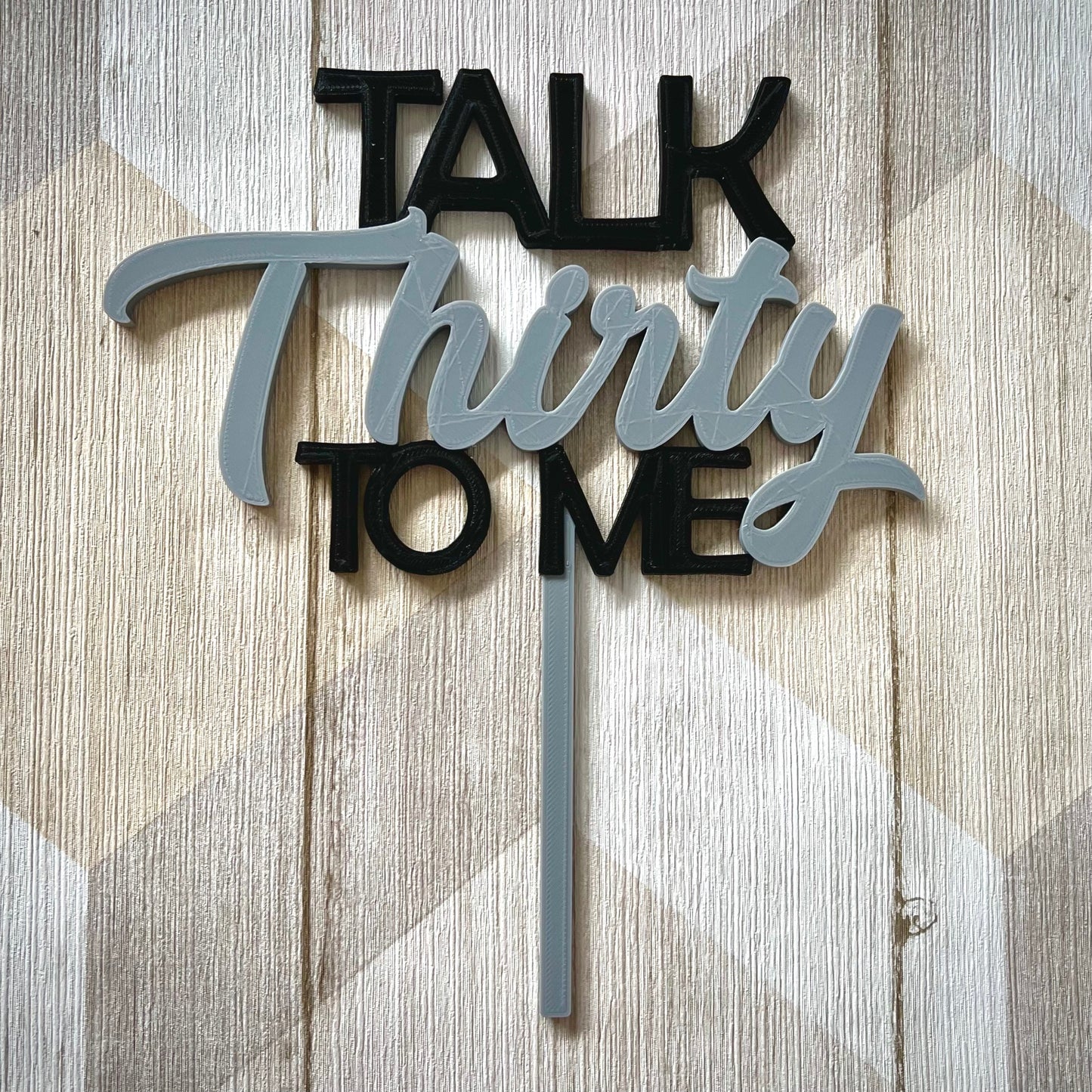 Talk thirty to me - 30 - Birthday Cake Topper - 60th/18th/21st/30th/40th/50th/70th - Dirty - Humour - Cake Decorations - Party Supplies