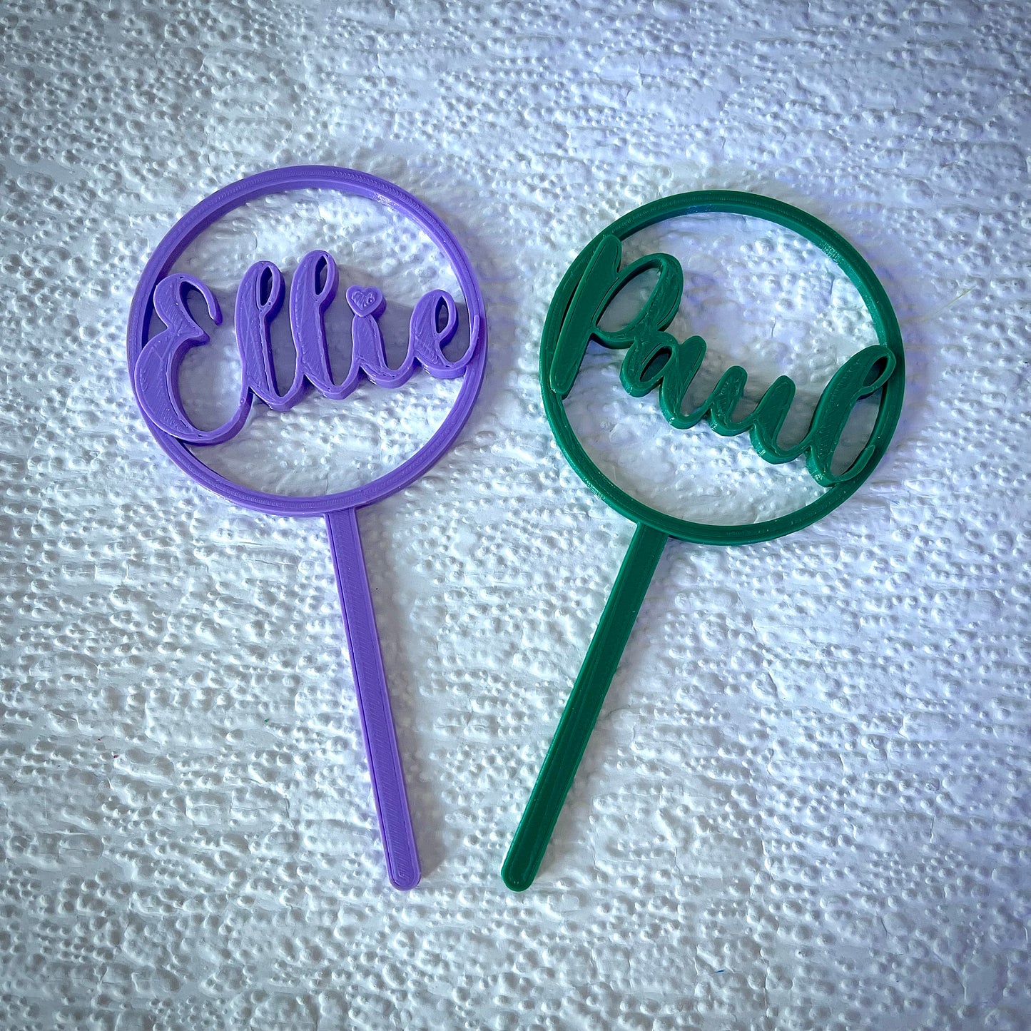 Cupcake Toppers Circular Personalised - Birthday Cake - Party Decor - Decorations - Baby Shower - Wedding Cake - Christening Cake - Favours