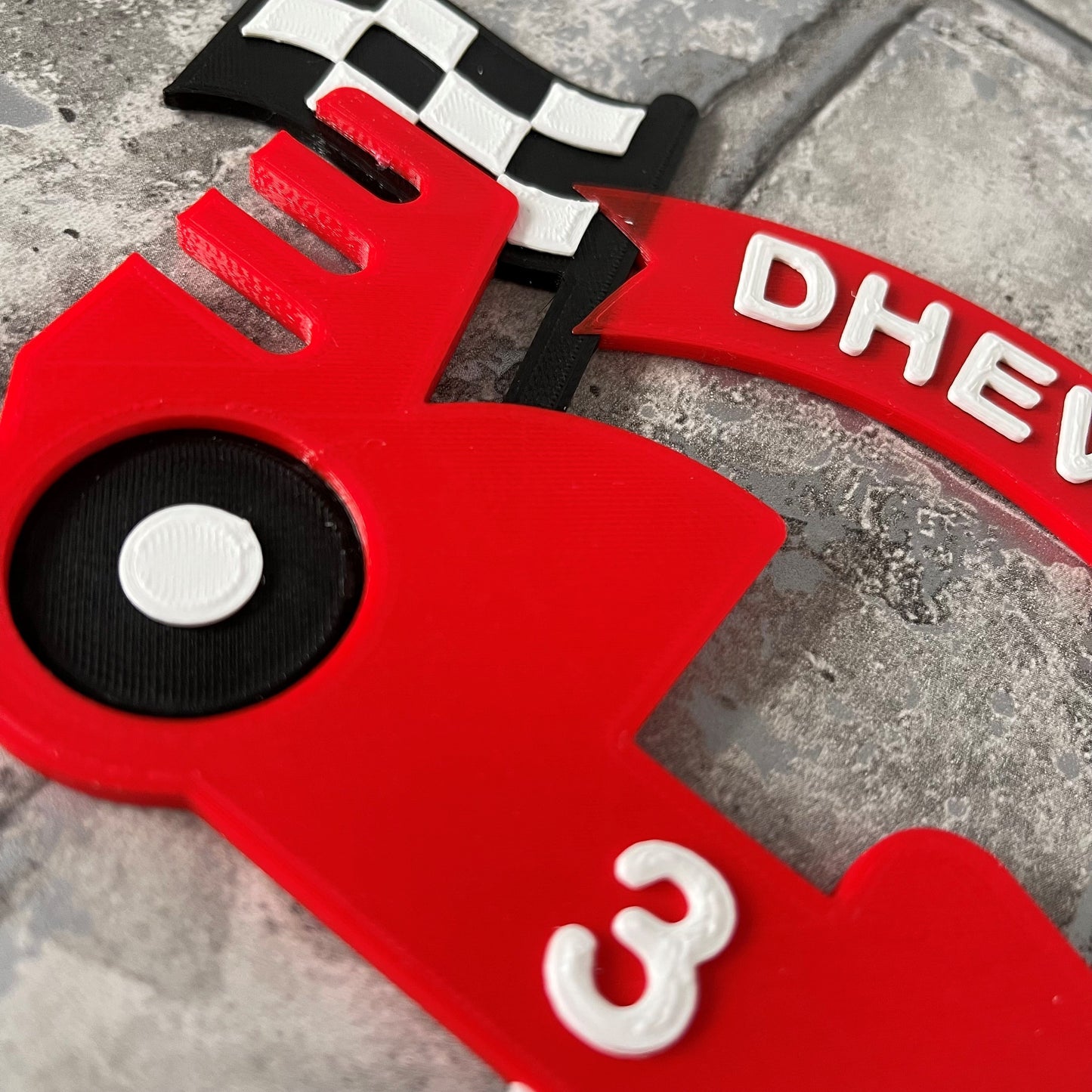 Race Car Cake Topper - Soldier - Personalised - Vehicles - Motorsports - Birthday Cake Topper - Party Supplies
