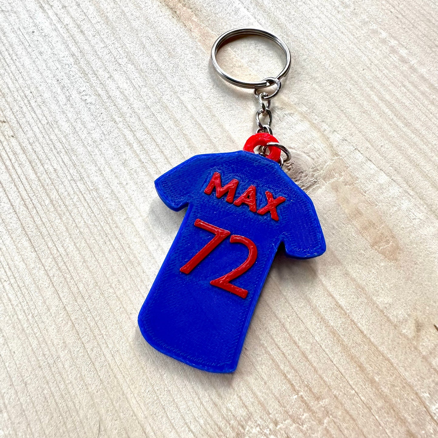 Football Shirt Keyring - Keychain - Personalised 3D Printed - Footballer - Team - Sportsman - Fun Gift - Stocking Filler - Footie Fan
