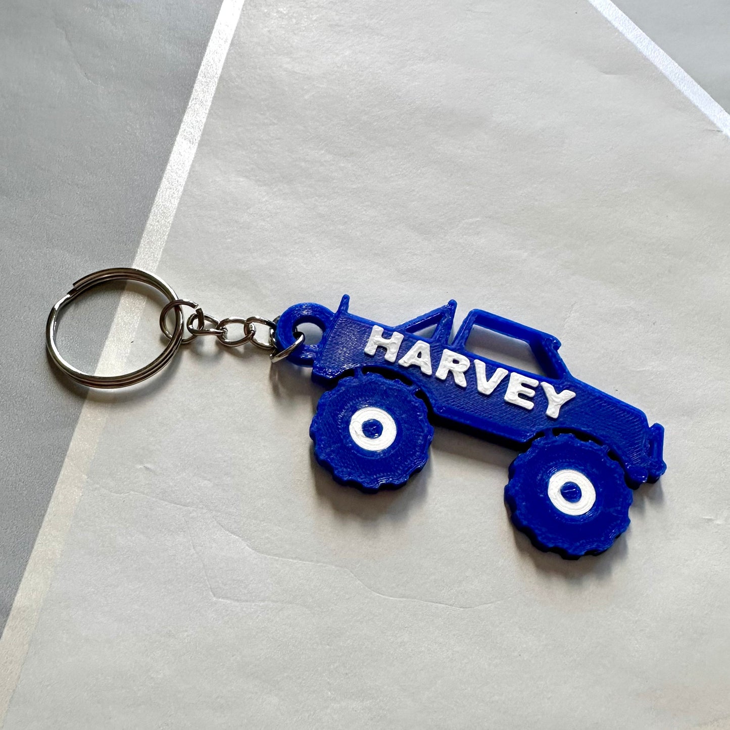 Monster Truck Keychain/Keyring - 3D Printed - Personalised - Monster Jam - Vehicles - Personalized - Party Bag - Book Bag - Under 5 pounds