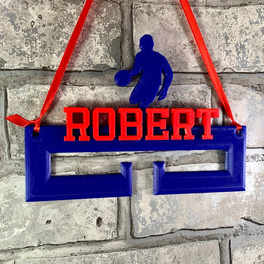 Basketball Medal Hanger/Holder - Personalised - 3D Printed - Trophy - any Sport available