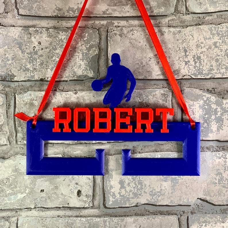 Basketball Medal Hanger/Holder - Personalised - 3D Printed - Trophy - any Sport available