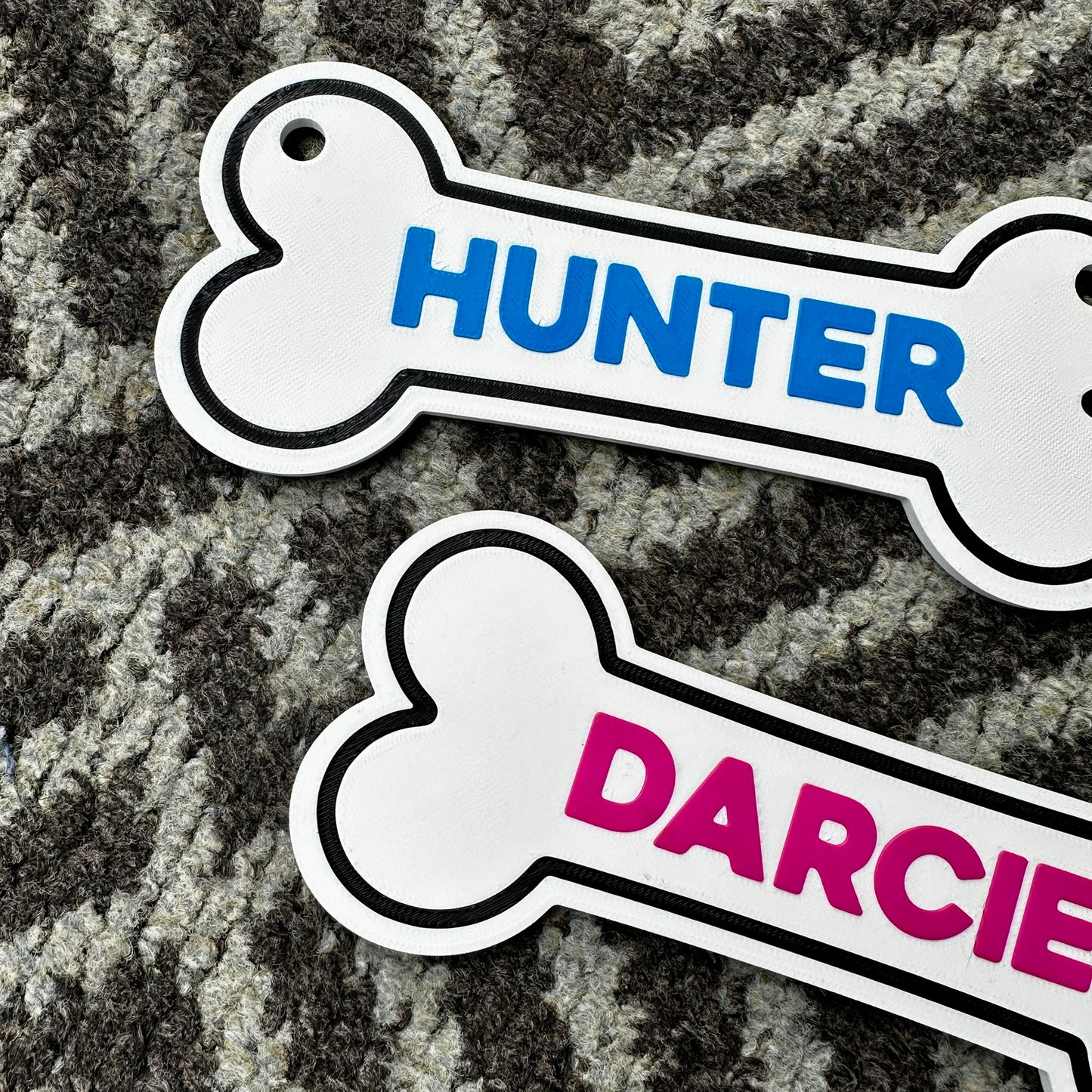 Personalised Pet Name Sign – 3D Printed Dog Bone Plaque