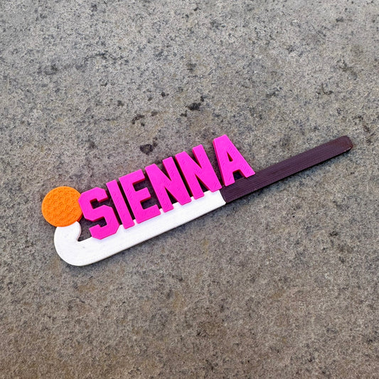 Field Hockey Stick Bookmark - 3D Printed - Personalised - Book Lover - Stocking Stuffer Filler - Christmas Gift - Skates - Skating - Puck