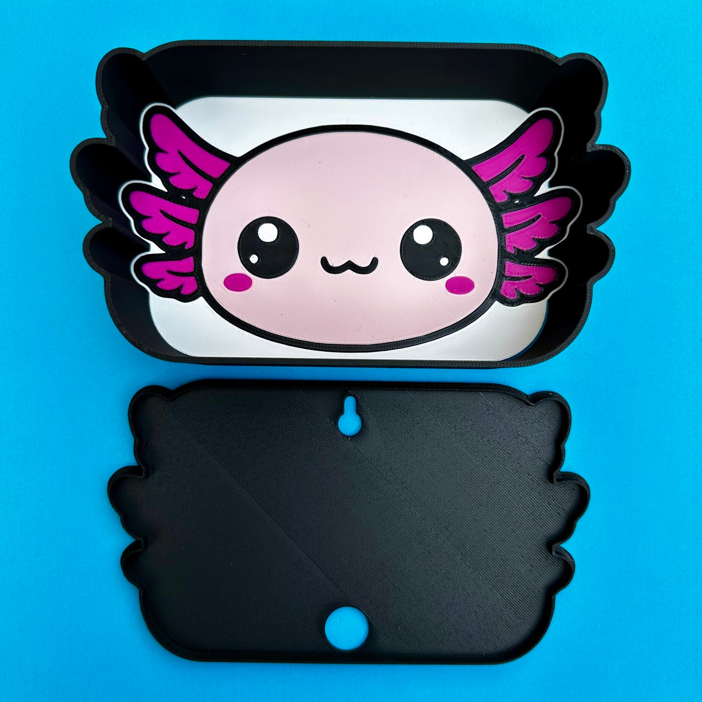 Kawaii Axolotl LED Light Box – Color Changing Night Light, USB Powered Bedroom Decor