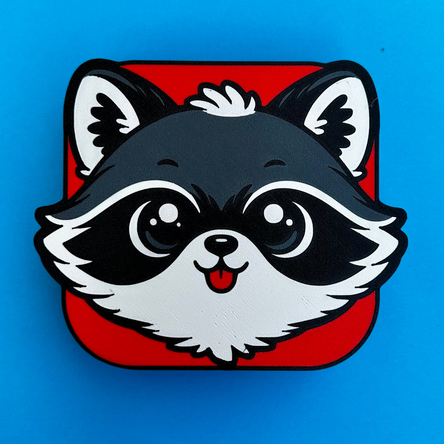 Kawaii Raccoon LED Light Box – Color Changing Night Light, Bedroom Decor (USB)