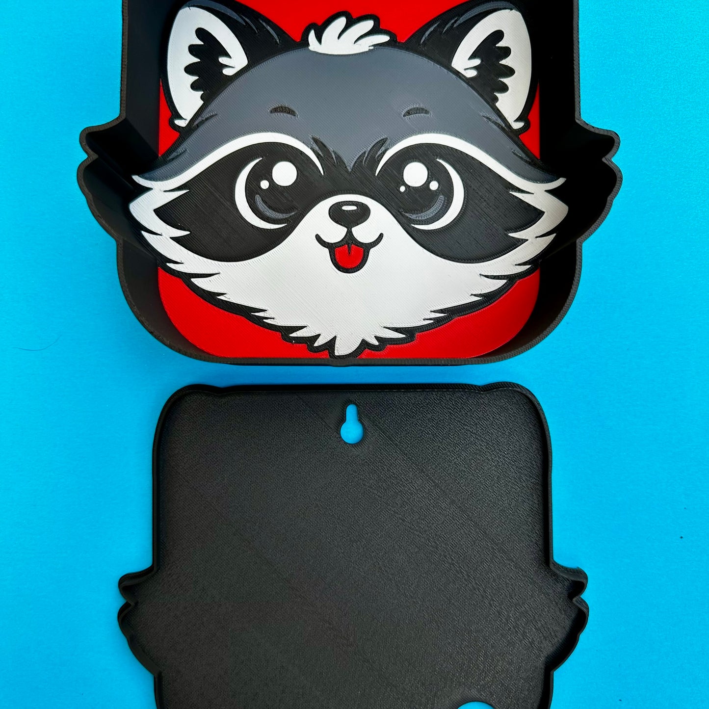 Kawaii Raccoon LED Light Box – Color Changing Night Light, Bedroom Decor (USB)