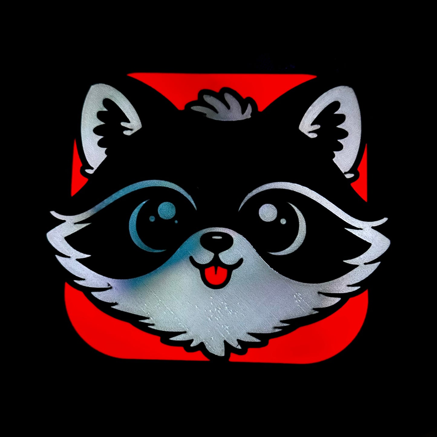 Kawaii Raccoon LED Light Box – Color Changing Night Light, Bedroom Decor (USB)