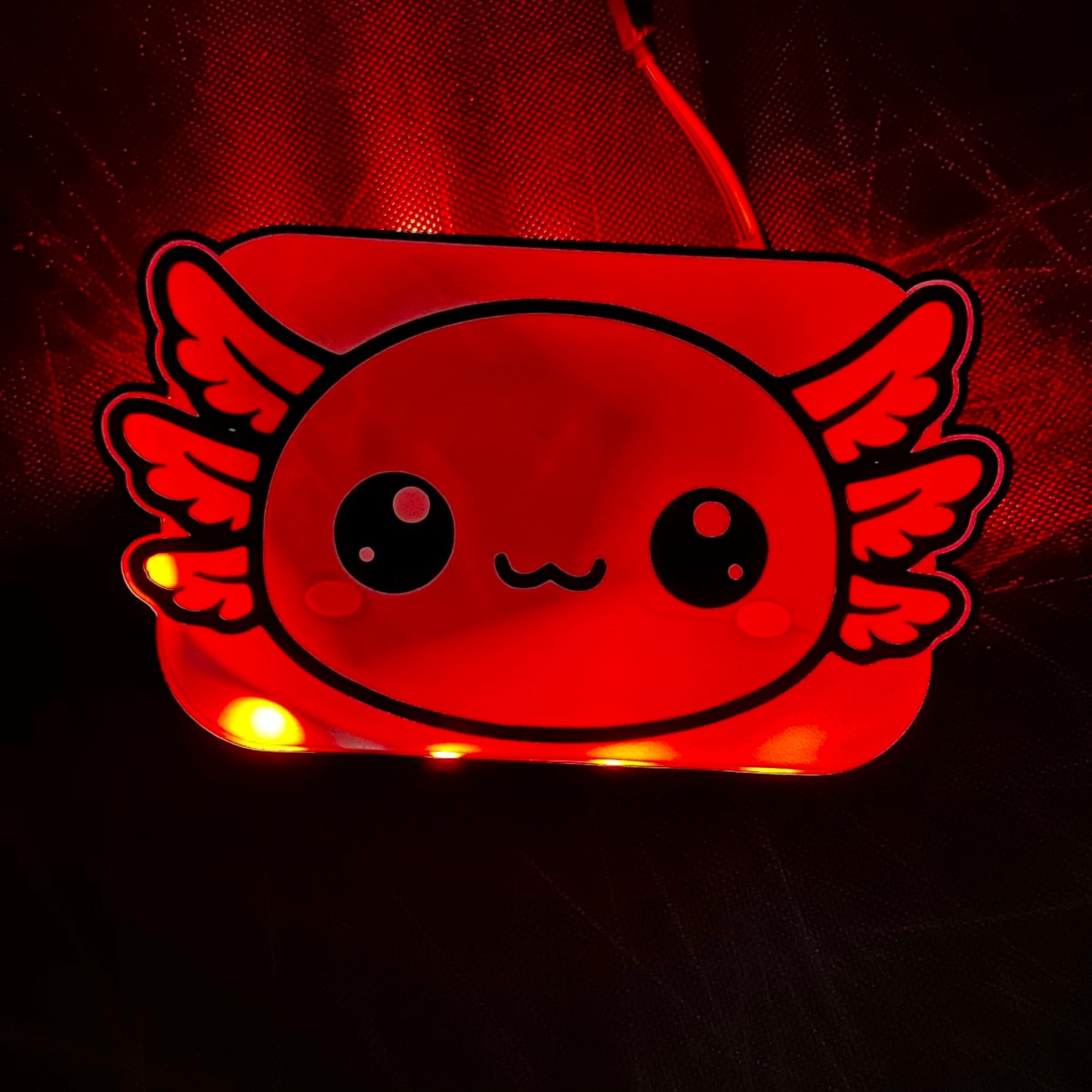 Kawaii Axolotl LED Light Box – Color Changing Night Light, USB Powered Bedroom Decor